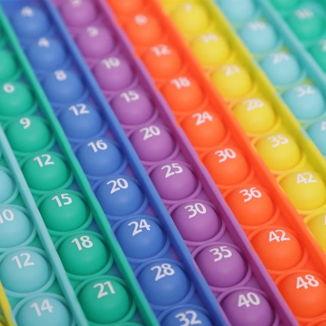 Pop It 1-100 Géant 15x15 Cm – Jouet Sensoriel En Silicone Avec Chiffres – Antistress, éducatif Et Jeu De Réflexion