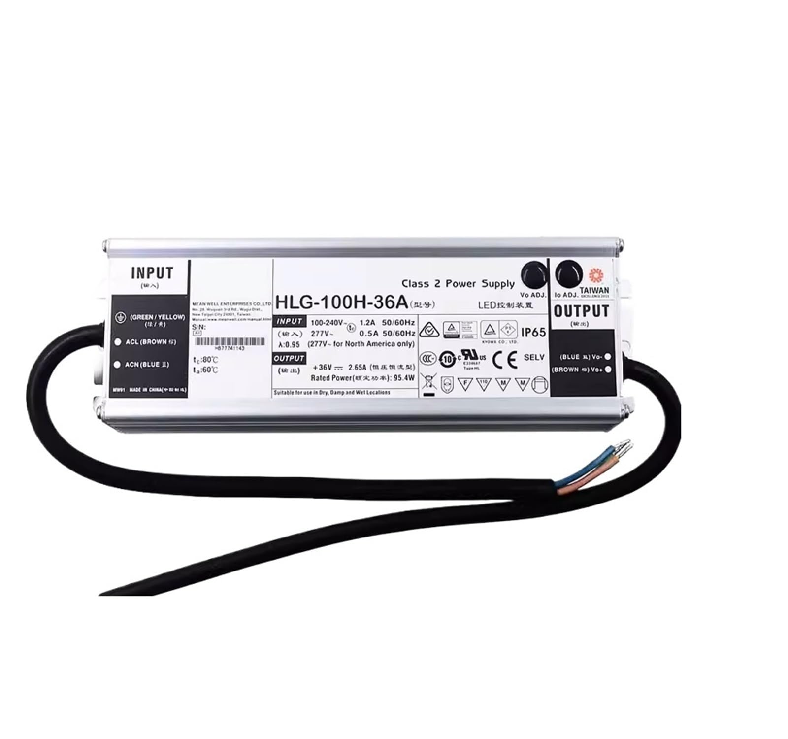 BRODEFUP HLG-100H HLG-100H-24 100W Constant Voltage + Constant Current LED Driver