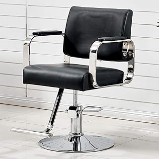 LXLH Silla de barbero, Silla giratoria de peluquería para peluquería, giratoria hidráulica de 360 ​​Grados, Ajustable en Altura para salón de Belleza