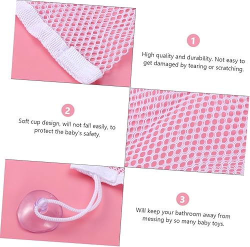 Miniatura 8 de Beatifufu Bolsa de juguetes para baño, bolsa de almacenamiento colgante, bolsa de malla de juguete, bolsa de malla de almacenamiento de juguetes,