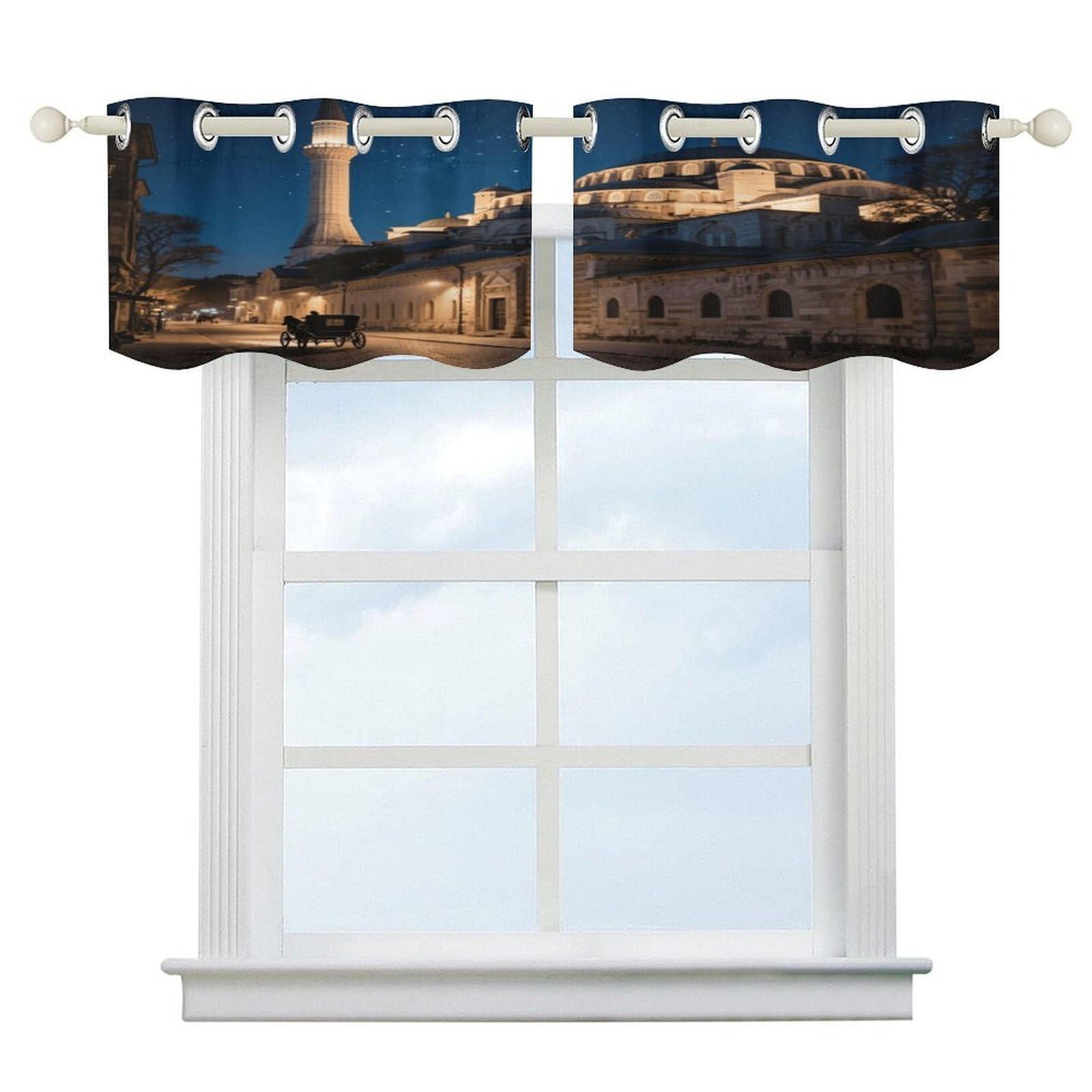 Fekiloot Style Hagia Sophia Short Curtains Valance Curtain