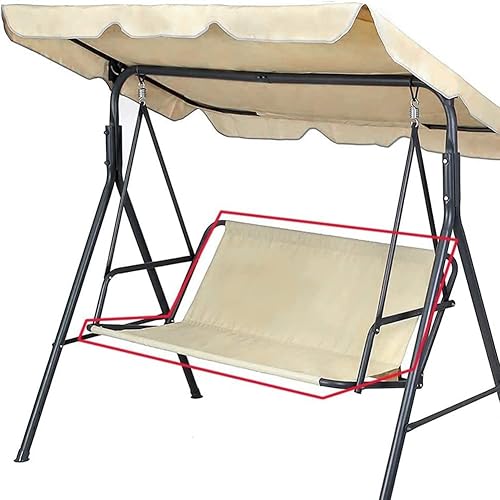 Miniatura 9 de Funda de repuesto para silla oscilante, impermeable, 600D, para patio, jardín, columpio, 23 plazas (gris 45.2 x 18.9 x 18.9 pulgadas)