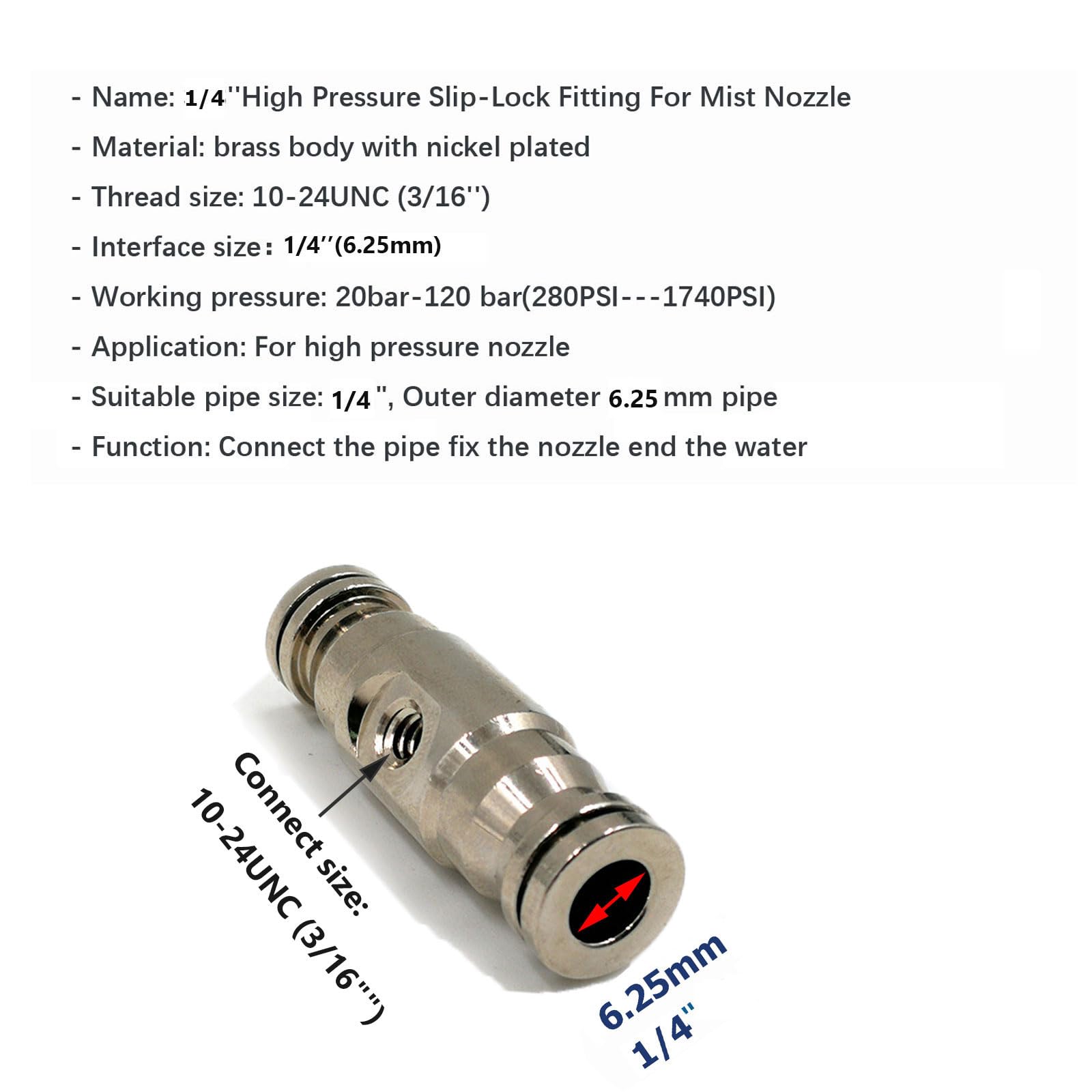 100 Pezzi 1/4 '' Kit di Giunzione Pneumatica per Raccordi, T-Giunzione Pneumatica Raccordi Rapidi Tubo Connettore Tubo