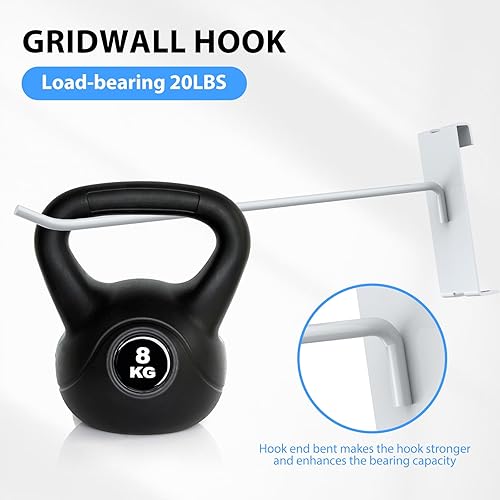 Miniatura 4 de 50 ganchos de rejilla para pared, ganchos de metal para colgar en la pared, accesorios de rejilla para pared de rejilla, accesorios de rejilla para