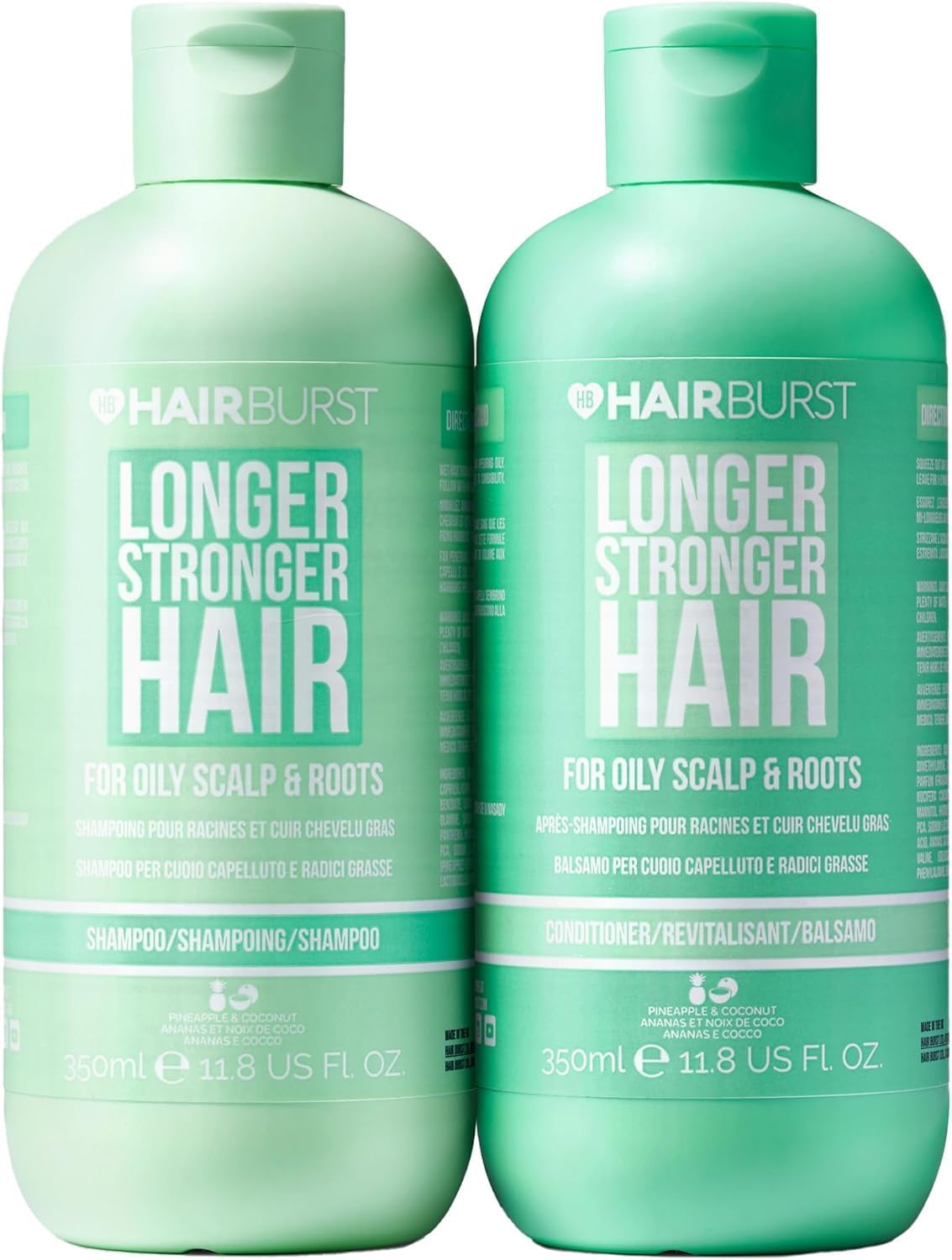 – Shampoo & Conditioner Set for Oily Hair-Deep Cleansing, Purifying & Hydrating with Tropical Aroma - Promotes Hair Growth, Reduces Hair Loss-Free of SLS, Silicones & Parabens - Made in UK
