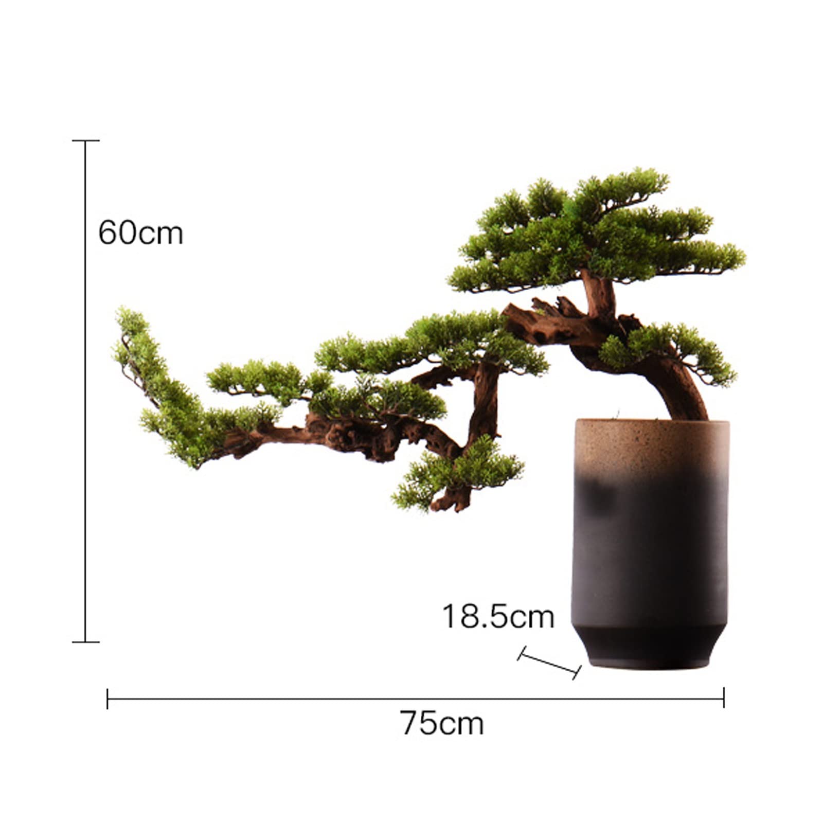 Decoraciones para el hogar, bonsái de imitación con Maceta de Terracota Alta, bonsái Artificial Decorativo, árbol de Pino, simulación de Planta en Maceta, bonsái Decorativo, exhibi