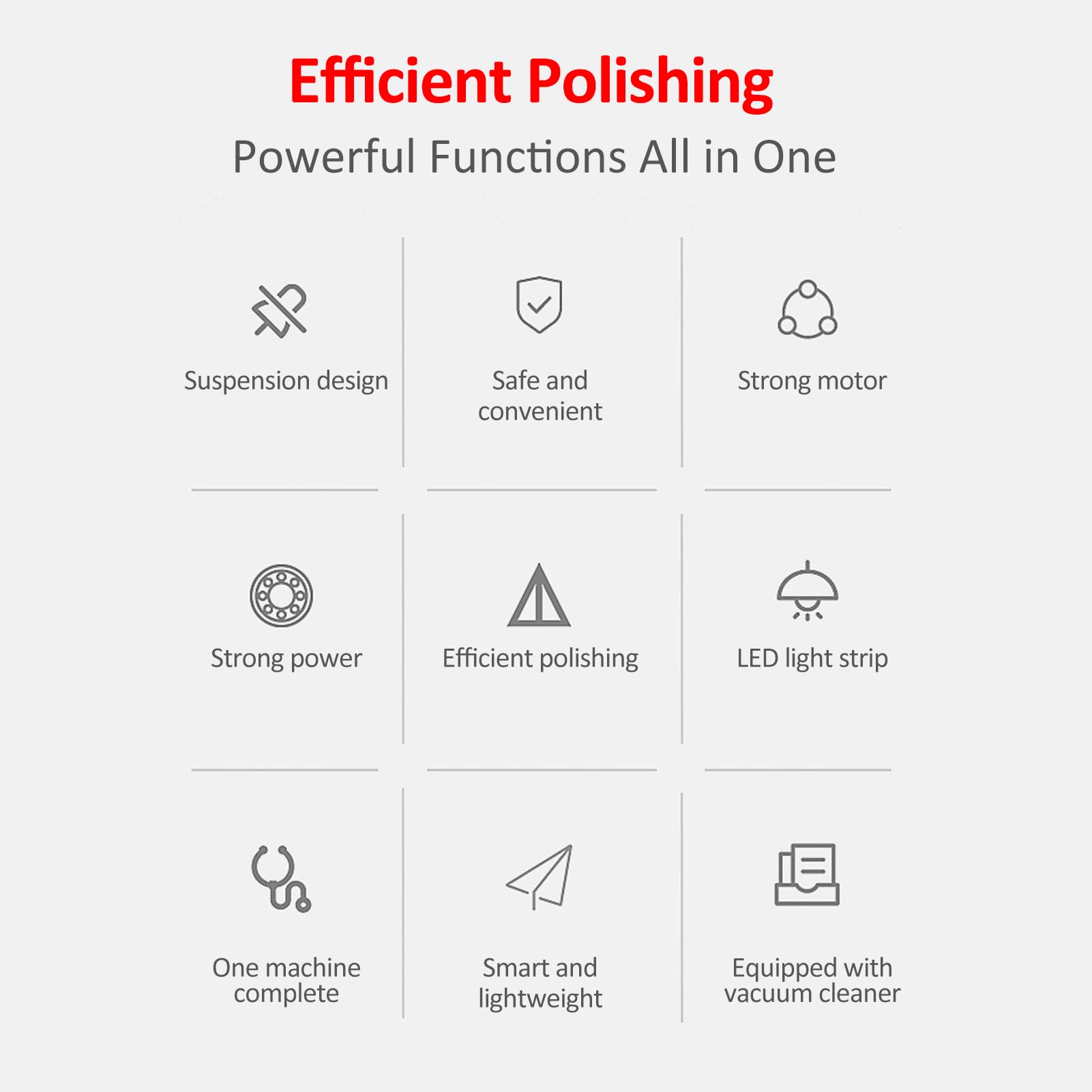 1390W Powerful Motor Drywall Sander, 20 Sanding Discs, 5 Speed, Extendable Handle, LED Light, Vacuum Suction System, Easy to Operate, Surrounding LED Light (US Plug)