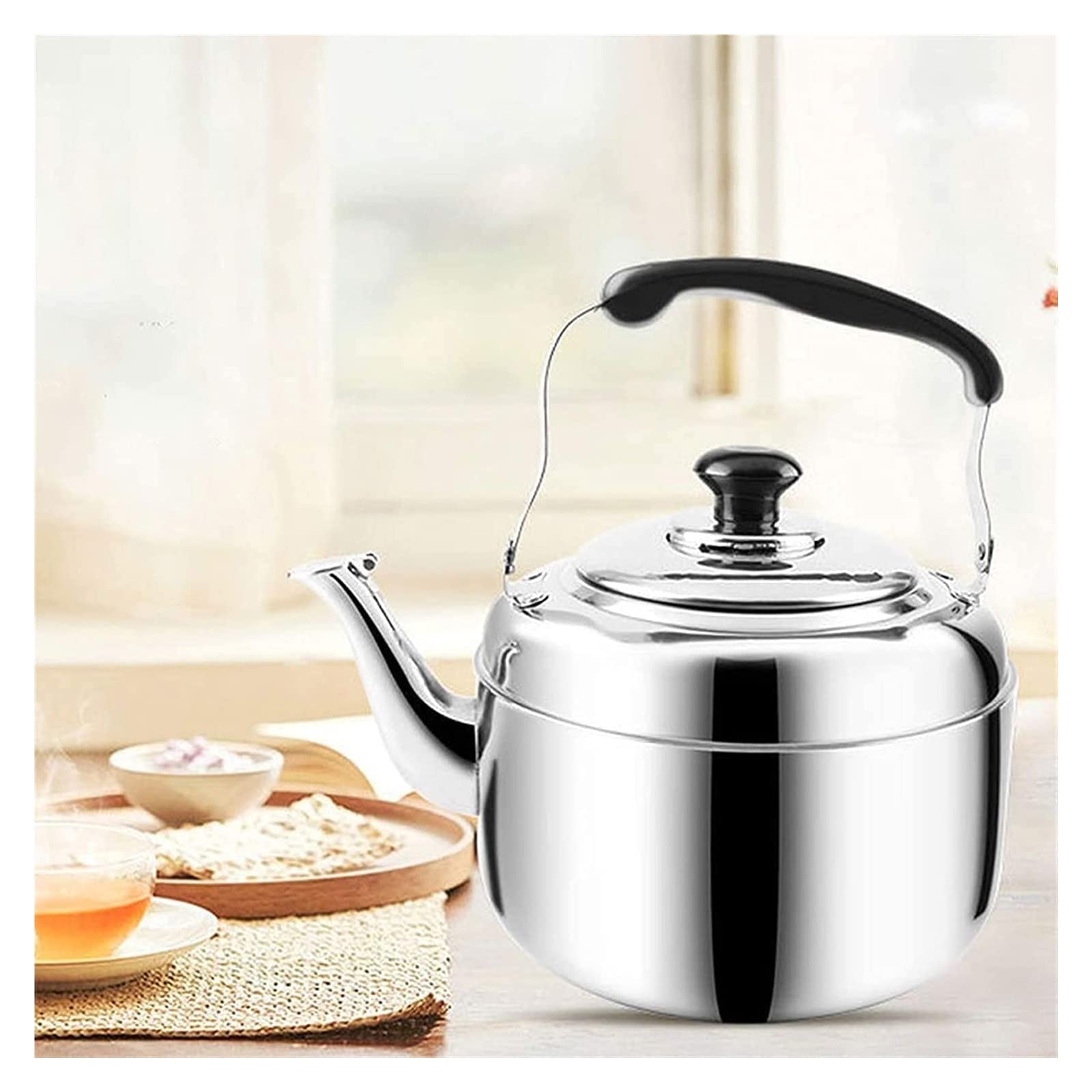 Tea Kettles, Kettle,TeapotWhistling Kettle. Kettle Stove Top Stainless Steel Whistling Tea Kettle for Stove Top Ergonomic Heat- Handle for Heating Milk Camping Kettle(6l)(9.8L)