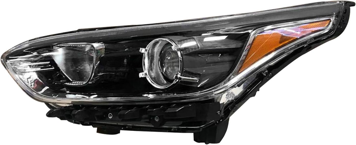 Aftermarket Halogen Headlamp Headlight Assembly without LED DRL Replaces 92101-M7000 92101M7000 KI2502230 Compatible with 2019 2020 Forte | Left Driver Side 1pc