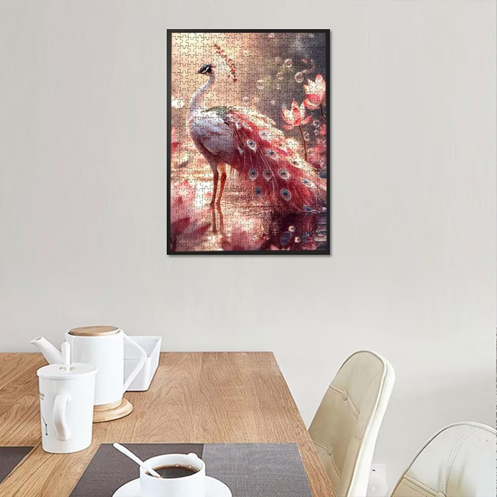 Puzzle 2000 Pezzi, Pavo Rosa 3D Puzzle per Adulti Impegnativo, Educa Puzzles Artistico, Divertente E Stimolante Puzzles Decorativo per La Famiglia, Regalo e Decorazione Pareti DX0YL6-246
