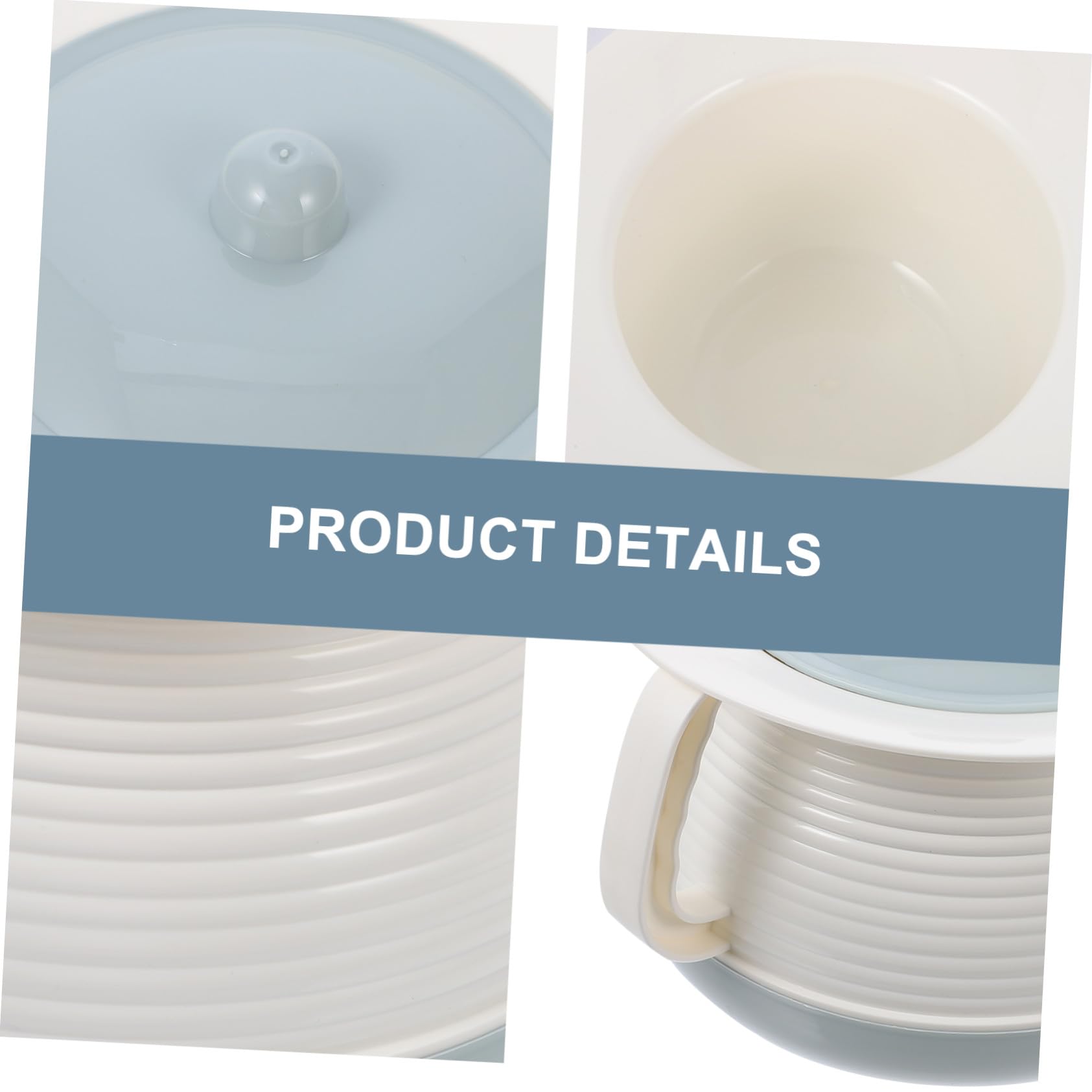Anneome Pot de nuit pratique en plastique incassable avec couvercle Pot à urine portable pour adultes et utilisation domestique stable avec poignée anti-odeurs et durable