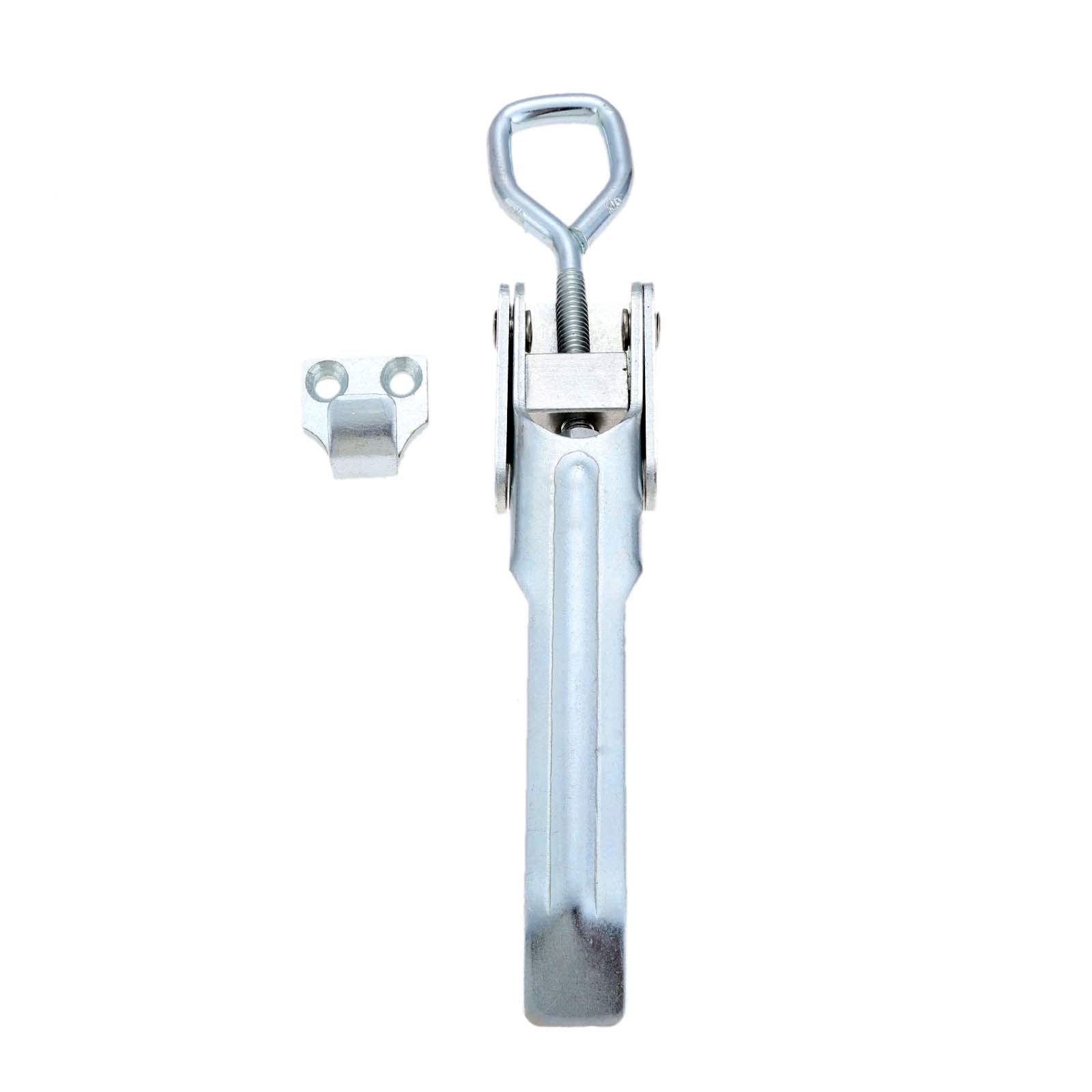 SHALLEZSOU Key Hasp Lock 160mm Spring Loaded Hasp Metal Buckle Catch Lock Cabinet Boxes Latch Toggle for Truck Trailer Body Clamp Lockable