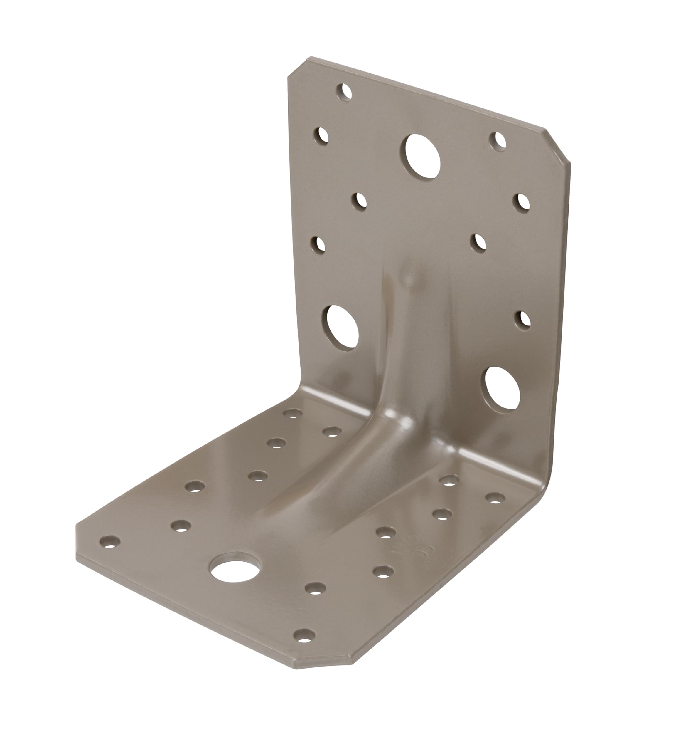 Alberts 821821 DURAVIS® Schwerlast-Winkelverbinder mit Sicke | perlbeige duplexbeschichtet RAL 1035 | Größe 105 x 105 x 90 mm | 20er Set
