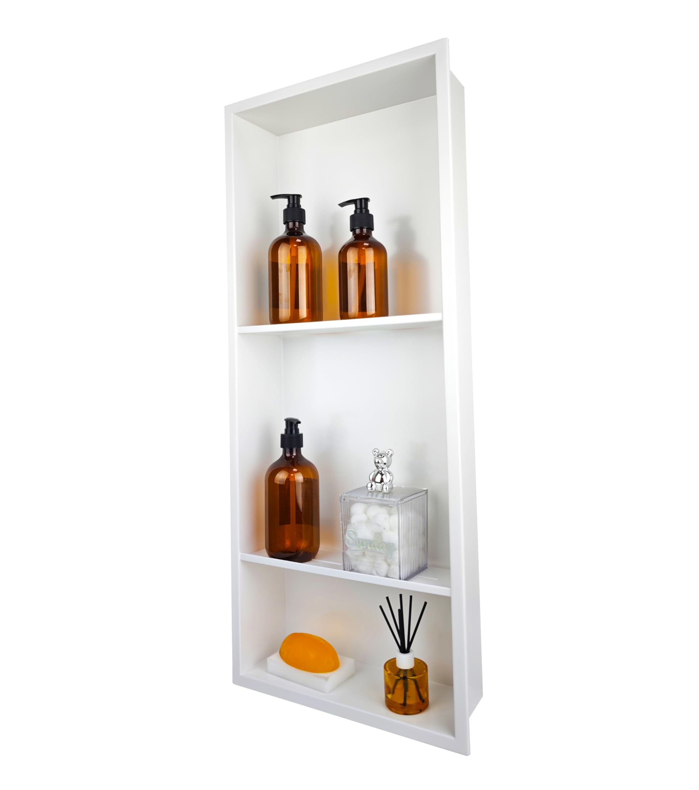 Élément mural Ni blanc mat 75x30 cm au design minimaliste haut de gamme