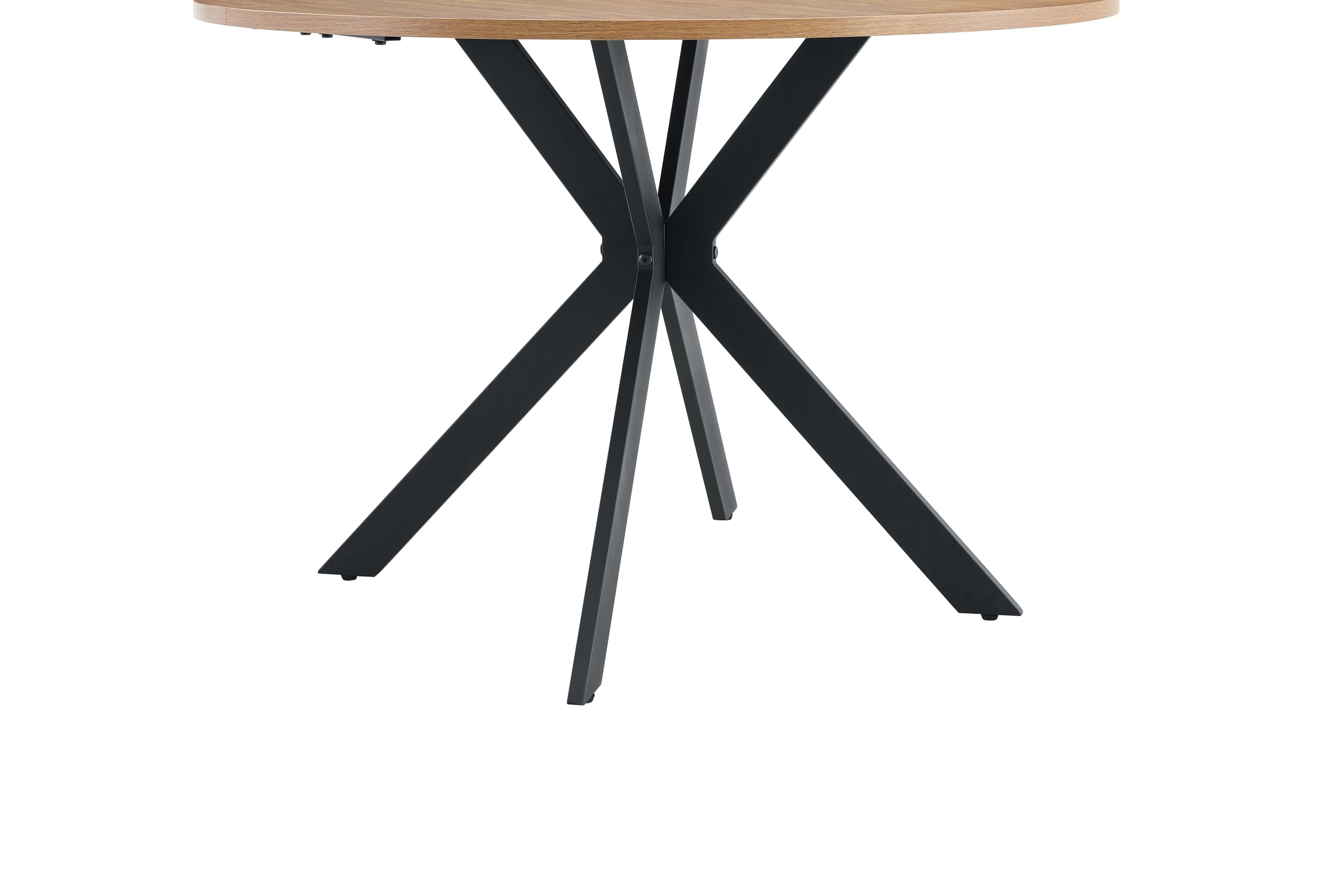Table de salle à manger ronde extensible 110 cm, pour 4 à 6 personnes en bois d'araignée, pour cuisine, salle à manger, salon et bureau