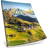 Dékokind® Bullet Journal: Ca. A4-Format • 100 Seiten, Punktraster Notizbuch mit Register • Dotted Grid Notebook, Punktkariertes Papier, Zeichenbuch • ArtNr. 38 Bergregion • Vintage Softcover