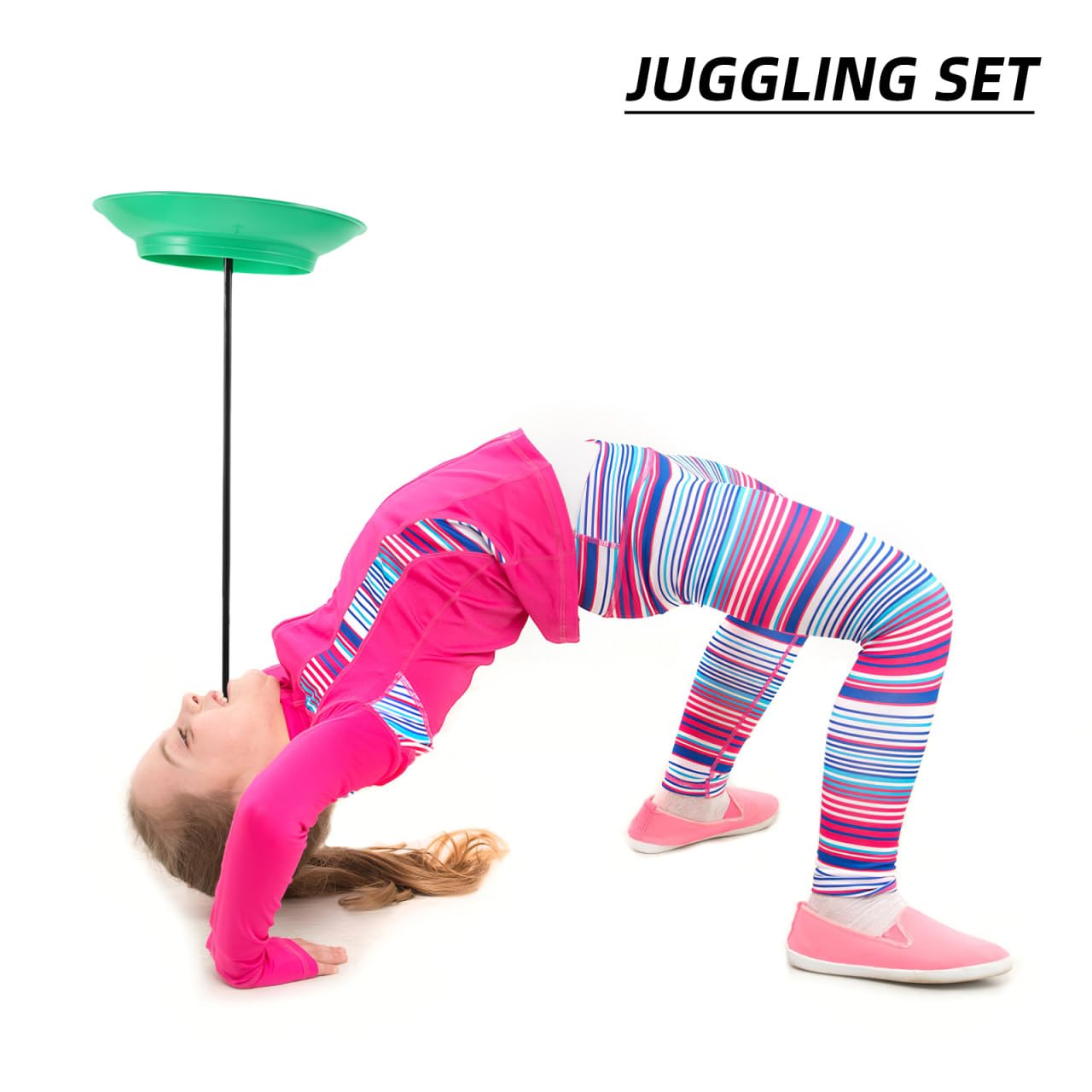 SUPVOX 2 Pcs Assiettes Chinoises de Jonglage avec Bâtons - Kit de Cirque pour Enfants et Adultes