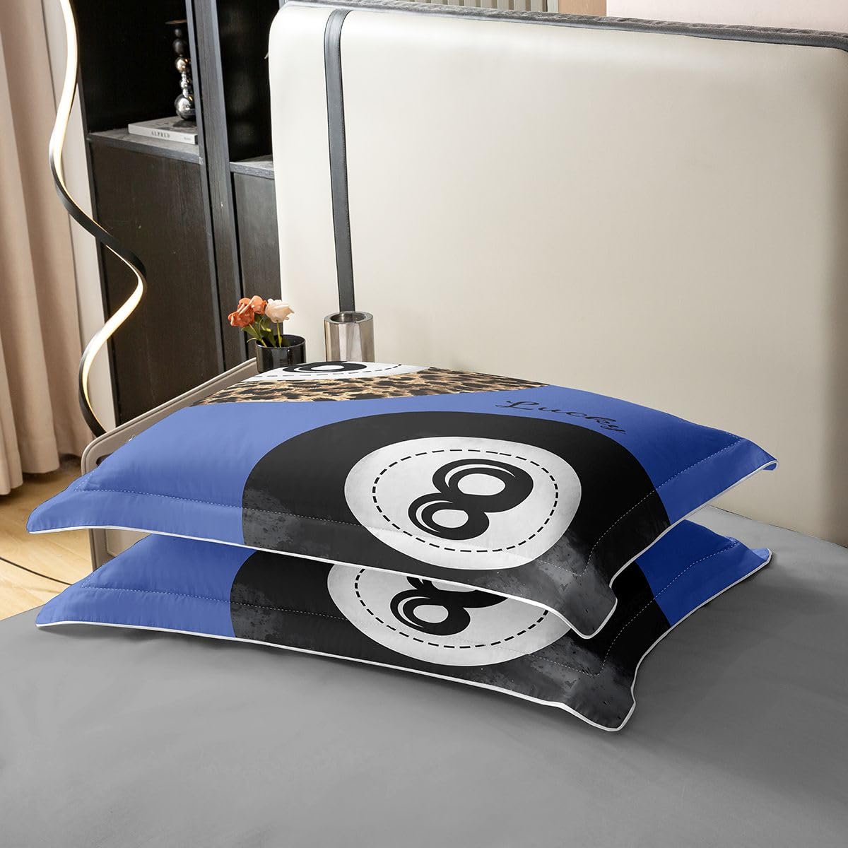 Homemissing Lucky 8 Ball FüR Kids Adults Baumwolle Bettwäsche Set 155x220cm