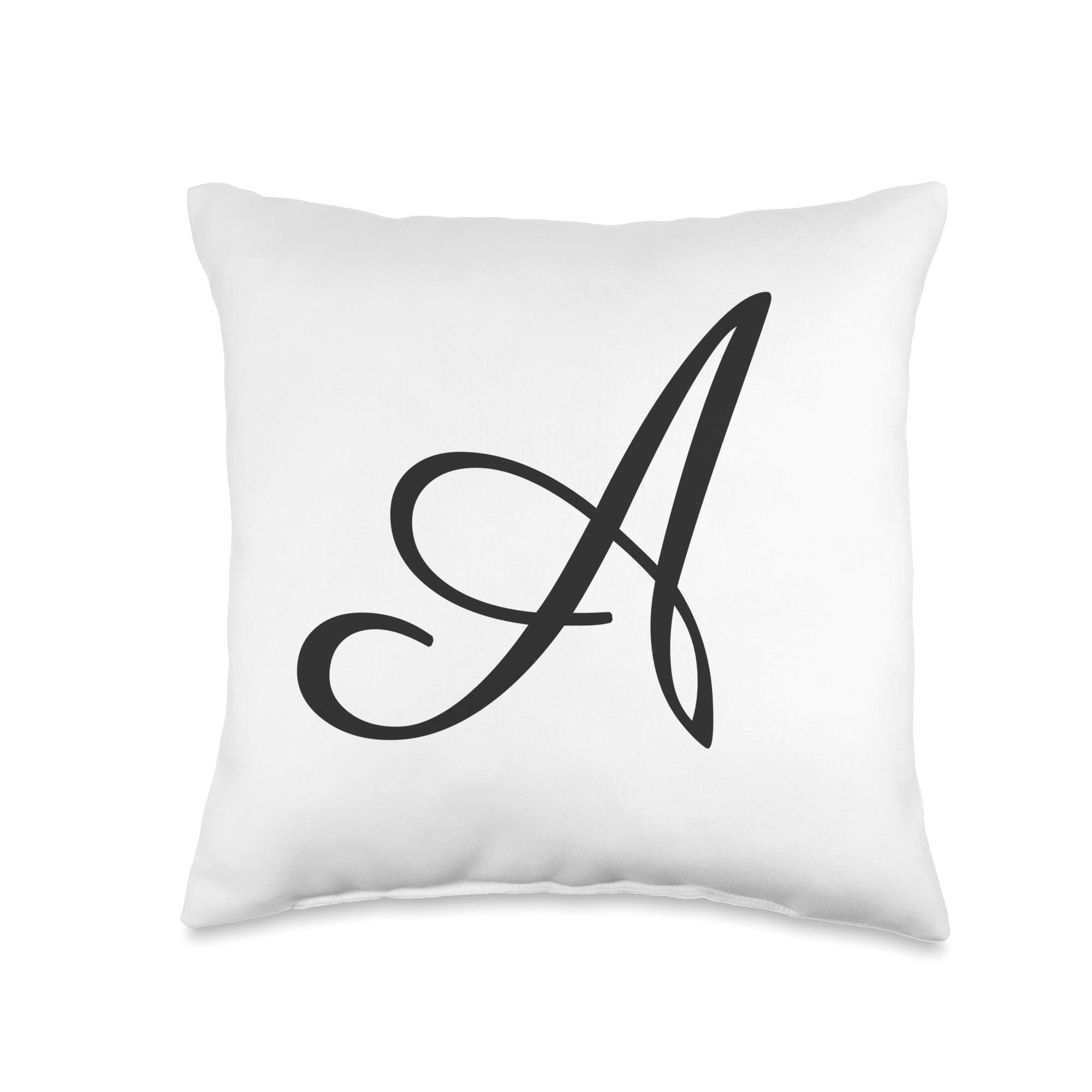 Capital A Fancy Letters Accent Living Room Bedroom Decor Fun Throw Pillow, 16x16, Multicolor