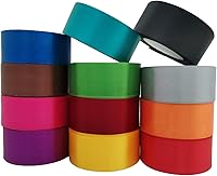 Vista 5 de Cinta de satén azul pavo real para envolver regalos y manualidades – 1.5 pulgadas x 25 yardas, tela de color sólido para lazos para el cabello