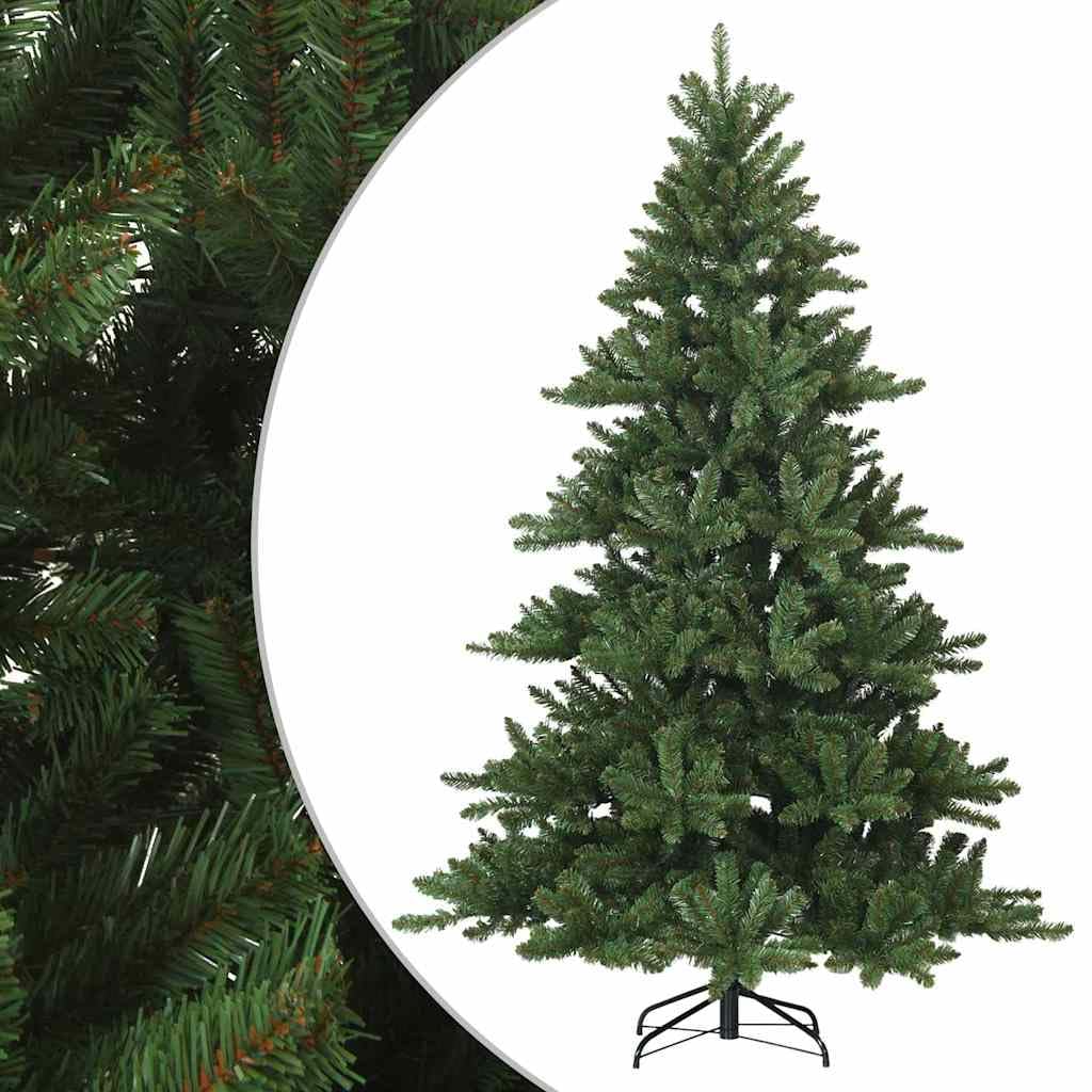 Árbol de Navidad artificial plegable verde de 180 cm con 766 puntas de PVC, soporte de acero, plegable para salón, balcón, terraza, interior y exterior protegido, decoración festiva