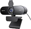 4K Webcam for PC with Fast Autofocus, Dual Microphones and Clear Audio, 4K 30FPS and 1080P 60FPS, USB Plug and Play Streaming Camera with Auto Light Correction, for Zoom and Teams