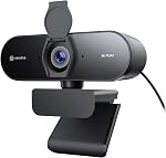 4K Webcam for PC, PDAF/CDAF Autofocus, 1080P@60FPS, 79° FOV, Auto Light Correction, 2 Noise Reduction Mics, Privacy Cover, USB-A, Streaming Camera for Skype, Teams, Online Meeting, NewEye 62