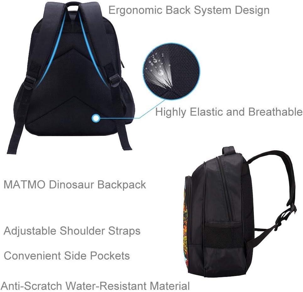 MATMO Dinosaur Backpack for Boys School Kids Bookbag (22-3) - Image 4