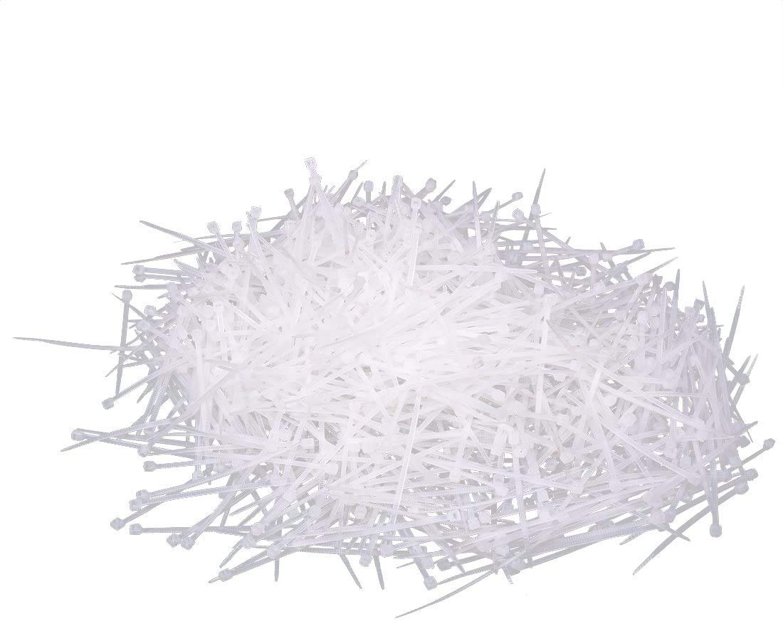 100 Kabelbinder Weiß 3x80x2,5mm – Nylon Universalbinder Mit 4 Gitter Verdickung