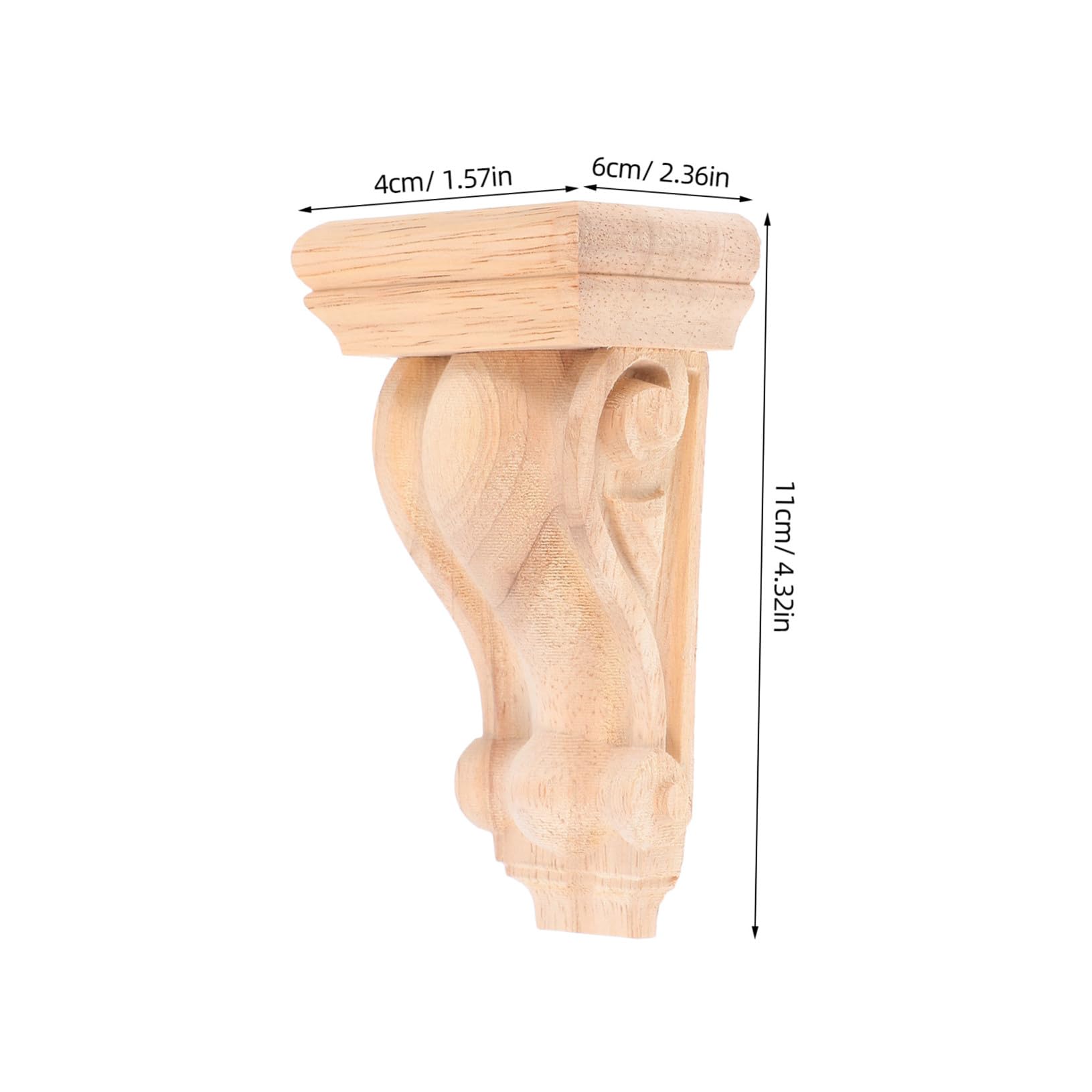 Wandkonsole Holz aus Geschnitztem Holz Dekorative Römische Säule im Eleganten Europäischen Stil Einfache Montage und Vintage Wandverkleidung für Zuhause