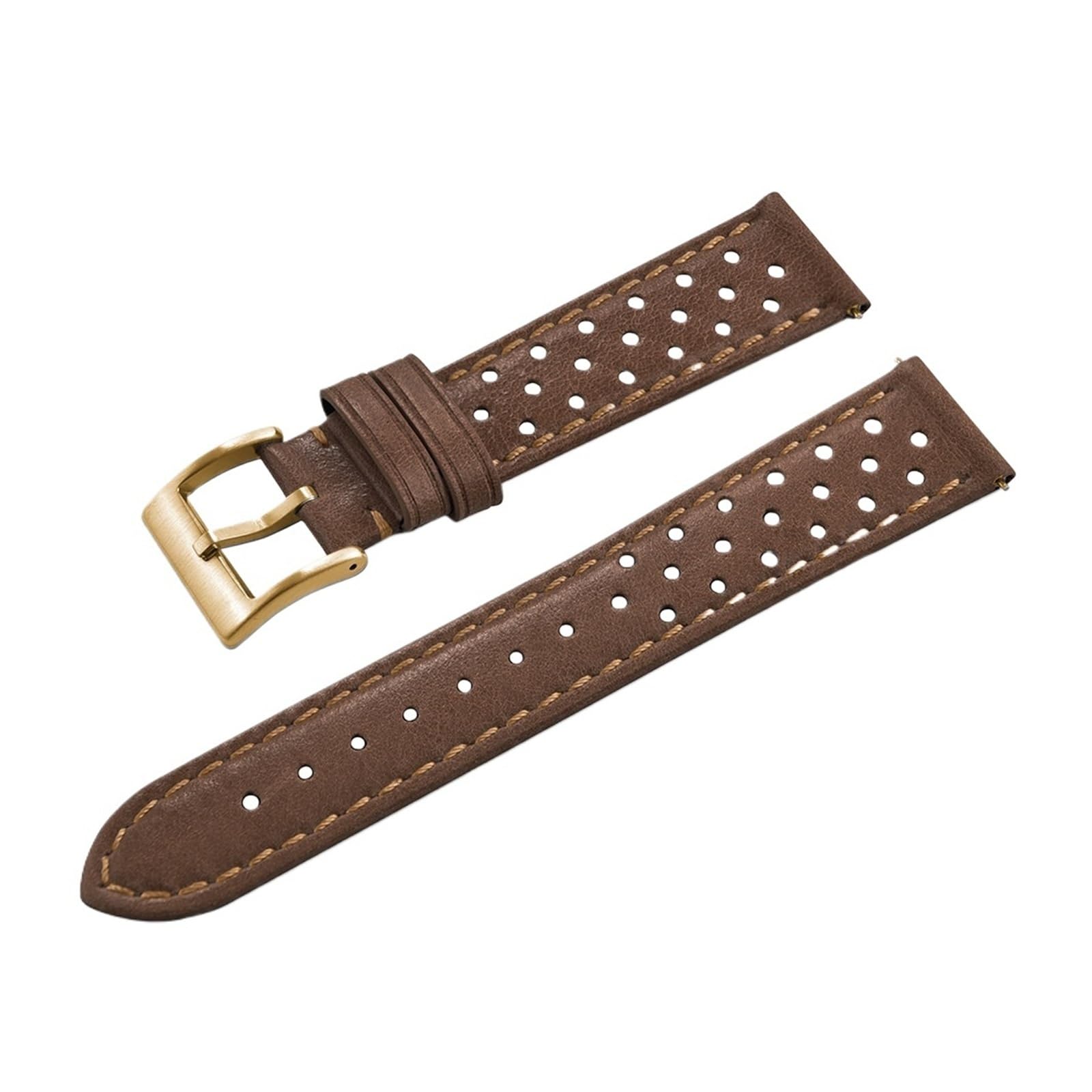 Genérico NASUNJIA Correa De Reloj De Cuero Transpirable De 18 Mm, 20 Mm Y 22 Mm, Correa De Repuesto De Liberación Rápida.