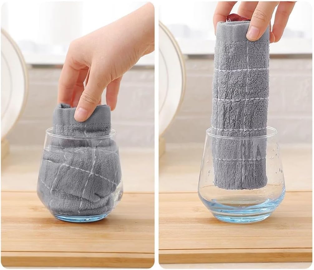 Kitchen Cleaning Cloth Dishwashing Cloth Super Absorbent Microfiber Cloth Dry and Wet Dish Towel