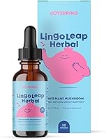 Vista 1 de JoySpring Melena de León para Niños Suplemento para Retraso del Habla en Niños y Pequeñitos Hongo Melena de León, Gotu Kola y Ashwagandha