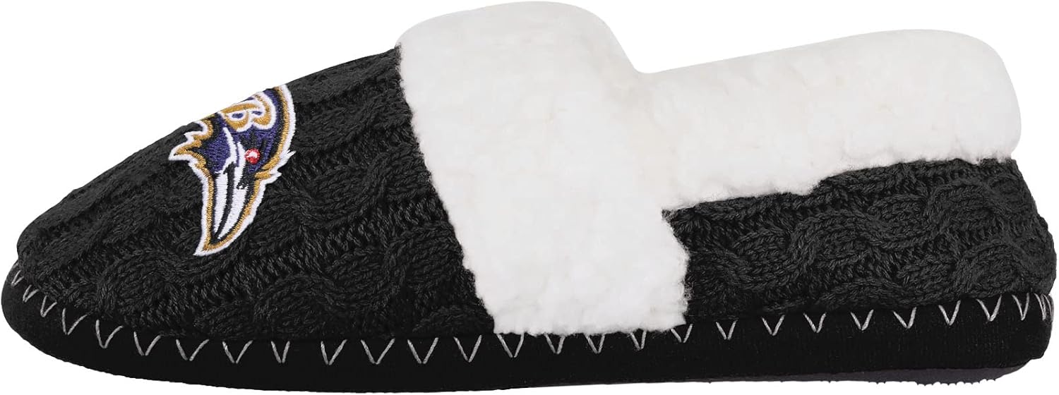FOCO Womens NFL Team Color Moccasin Slippers - Image 5