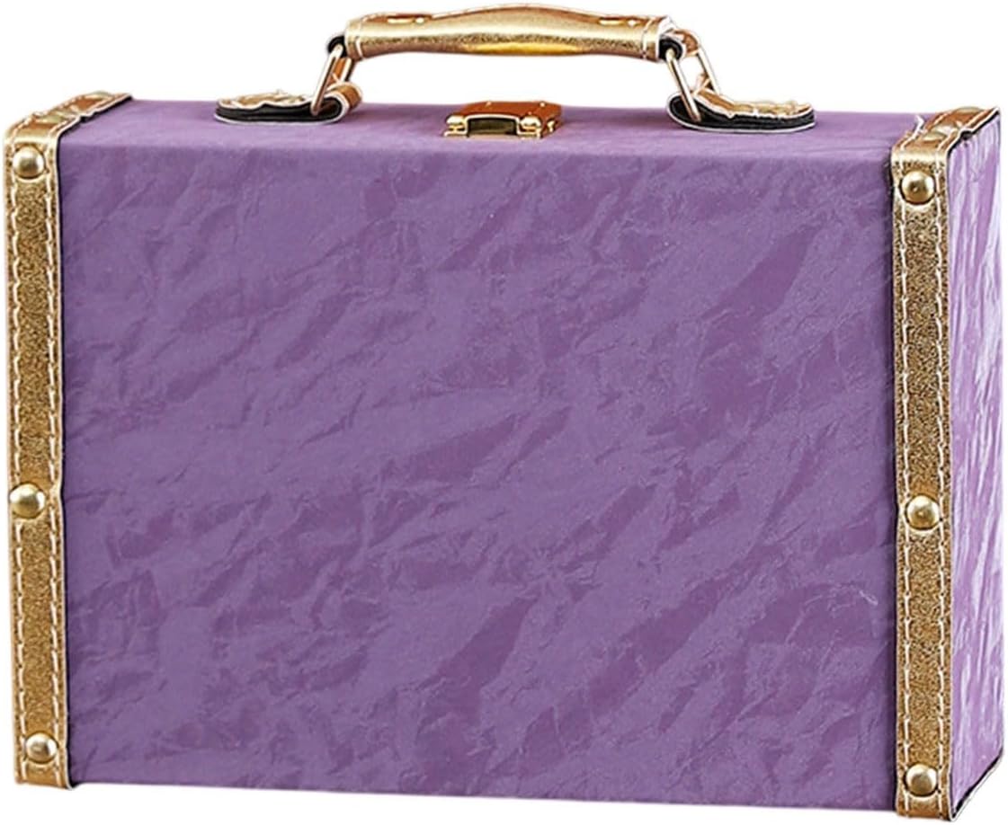 Fashionable European Handheld Leather Suitcases Portable Storage Trunk Accessory For Trip And Home Organization Large Capacity Box