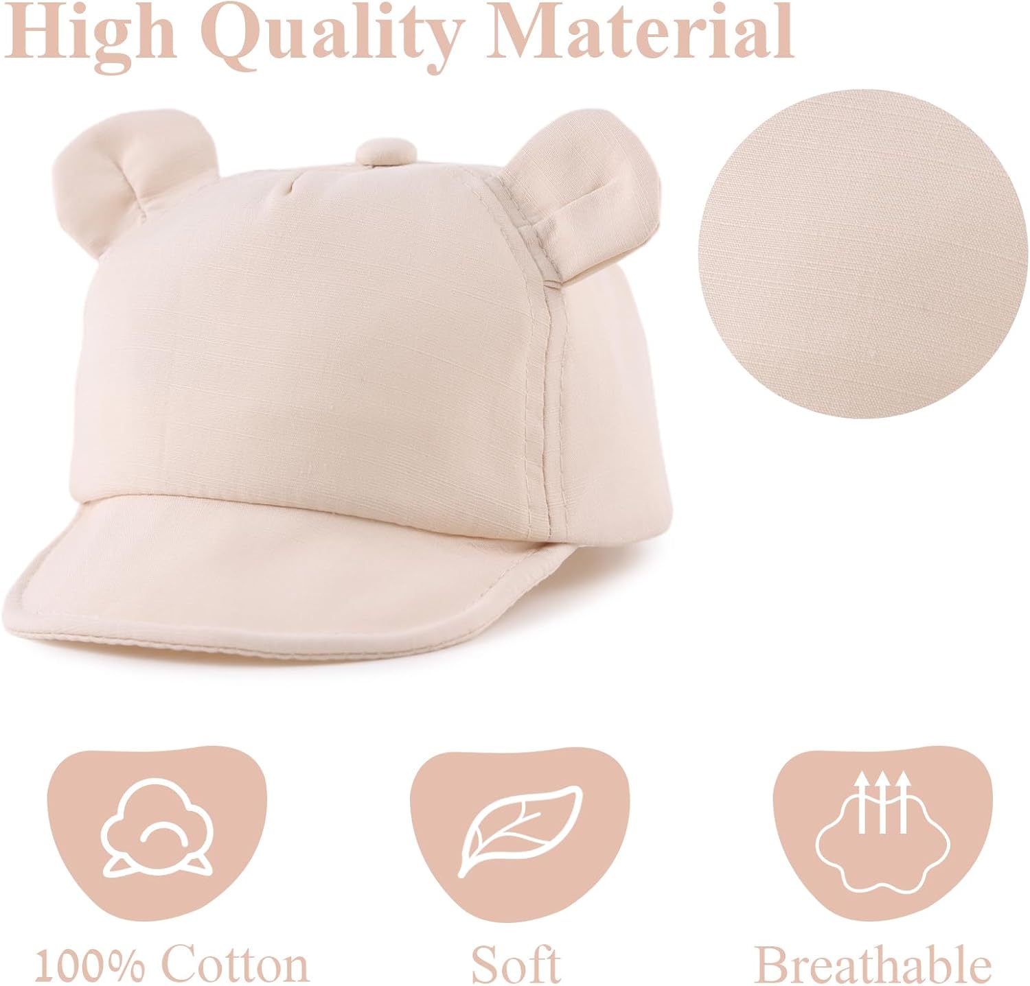 Zsedrut Baby Boy Baseball Cap Infant Cotton Adjustable Hats Girls Sun Hat Spring Summer - Image 3