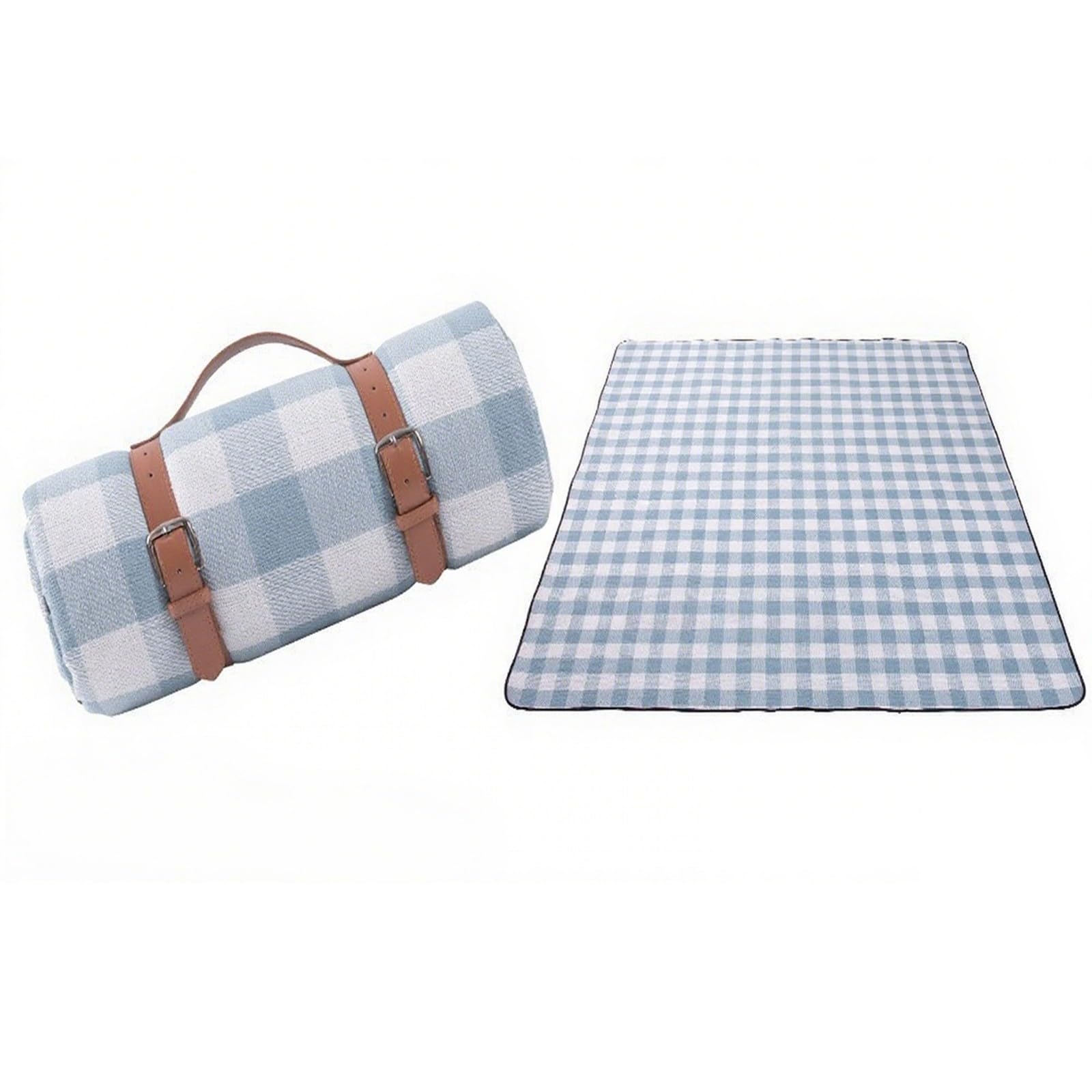 Coperta da picnic impermeabile, tappetino pieghevole portatile, coperta da esterno per spiaggia, campeggio e viaggi, facile da pulire, design a griglia piccola
