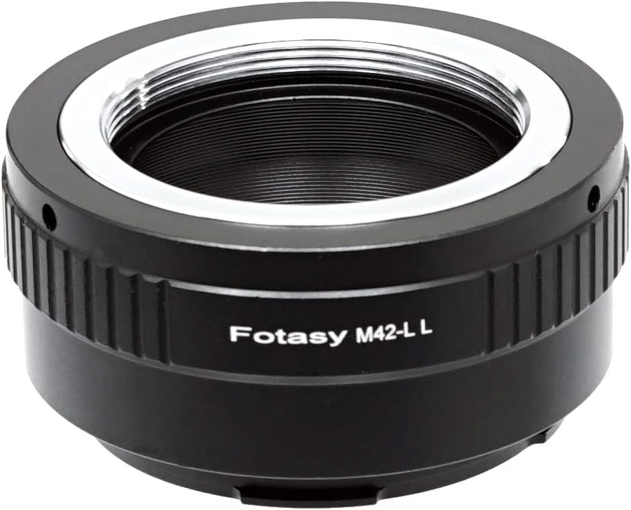 Fotasy Adjustable M42 Lens to L Mount Adapter, 42mm Screw Mount Lens S Adapter, Compatible with Panasonic S1 S1H S1R S4 S5 Leica SL SL2 TL2 TL Leica T Sigma fp fp L Mirrorless Camera