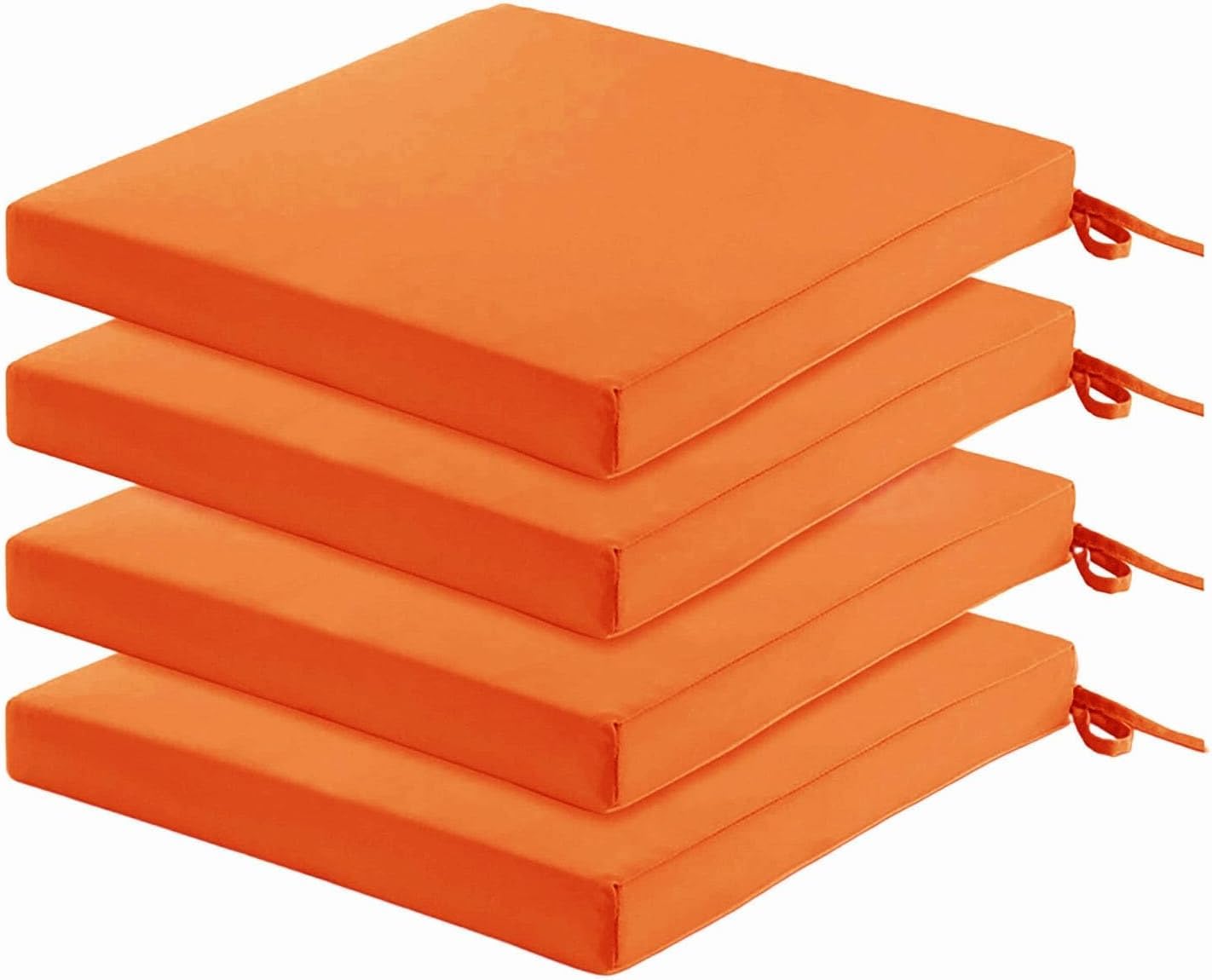 Coussin de siège de remplacement de jardin imperméable orange 43x43 pour chaise de patio