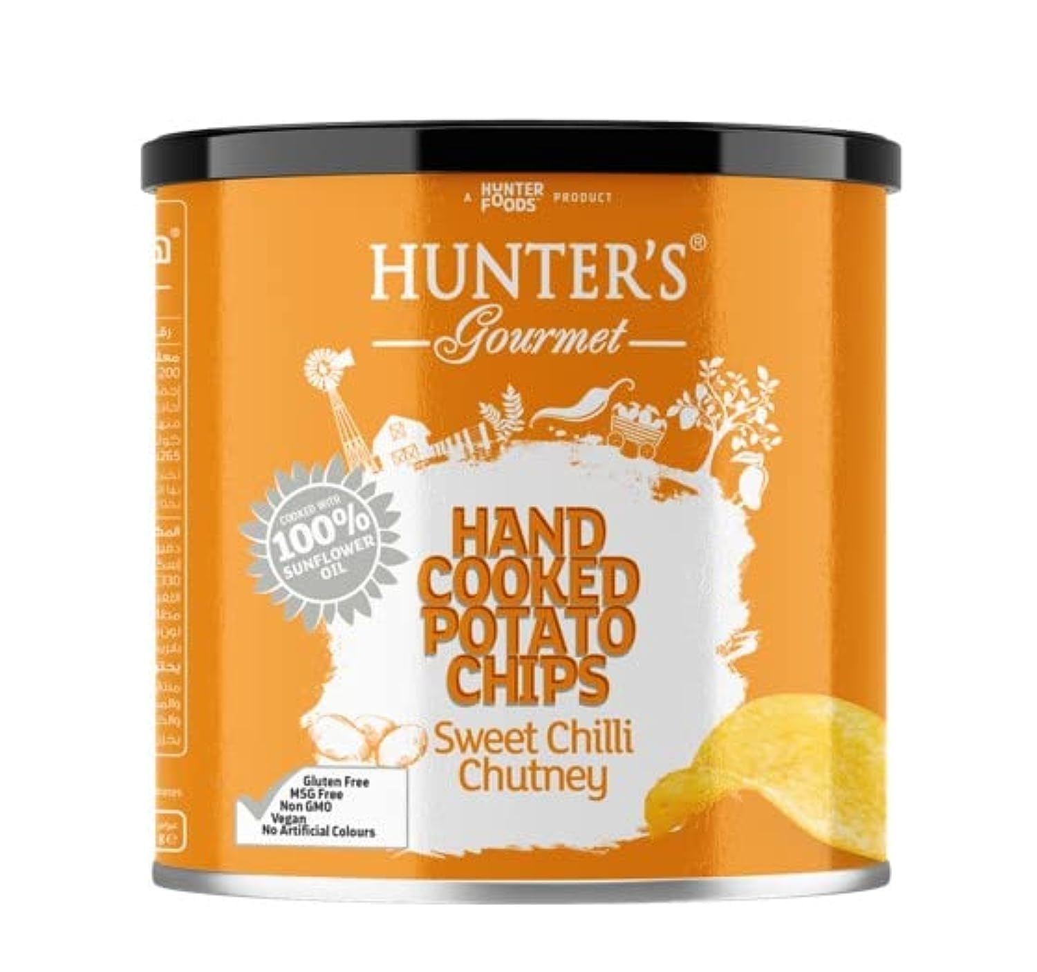 Hunter's Gourmet Hand Cooked Sweet Chilli Chutney Potato Chips Can 40 g