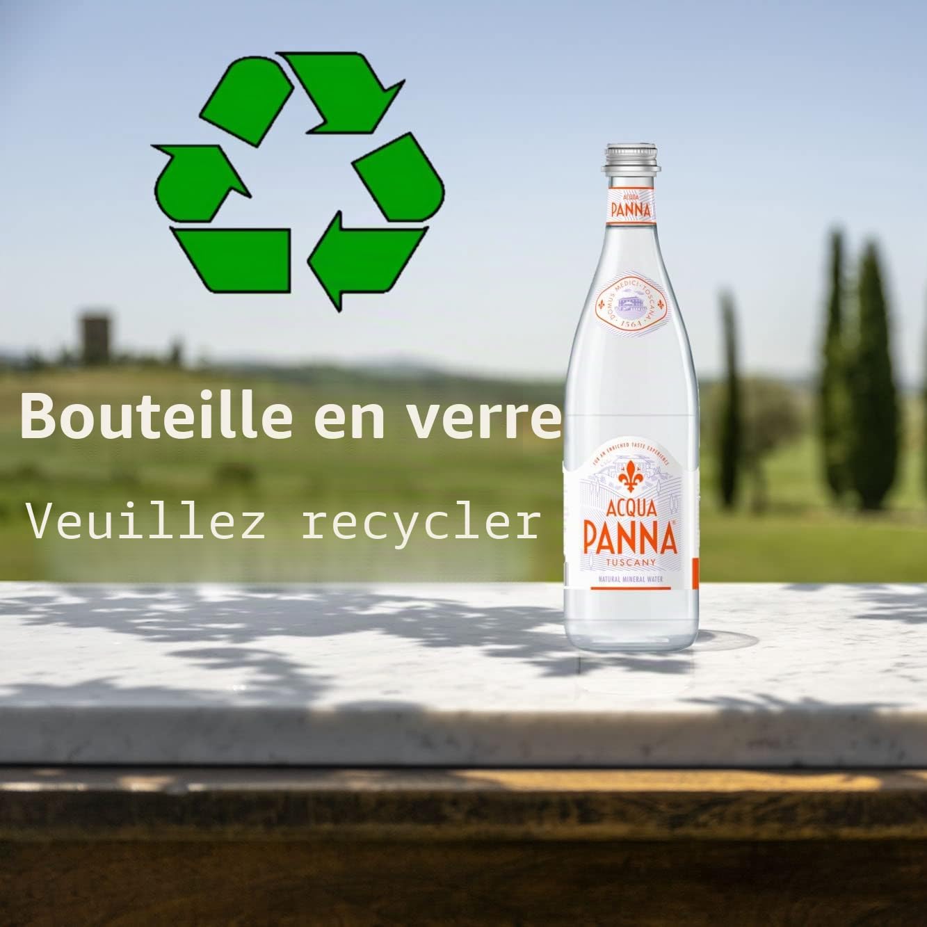 Acqua Panna Still Verre à eau minéral naturel 12 x 750 ml