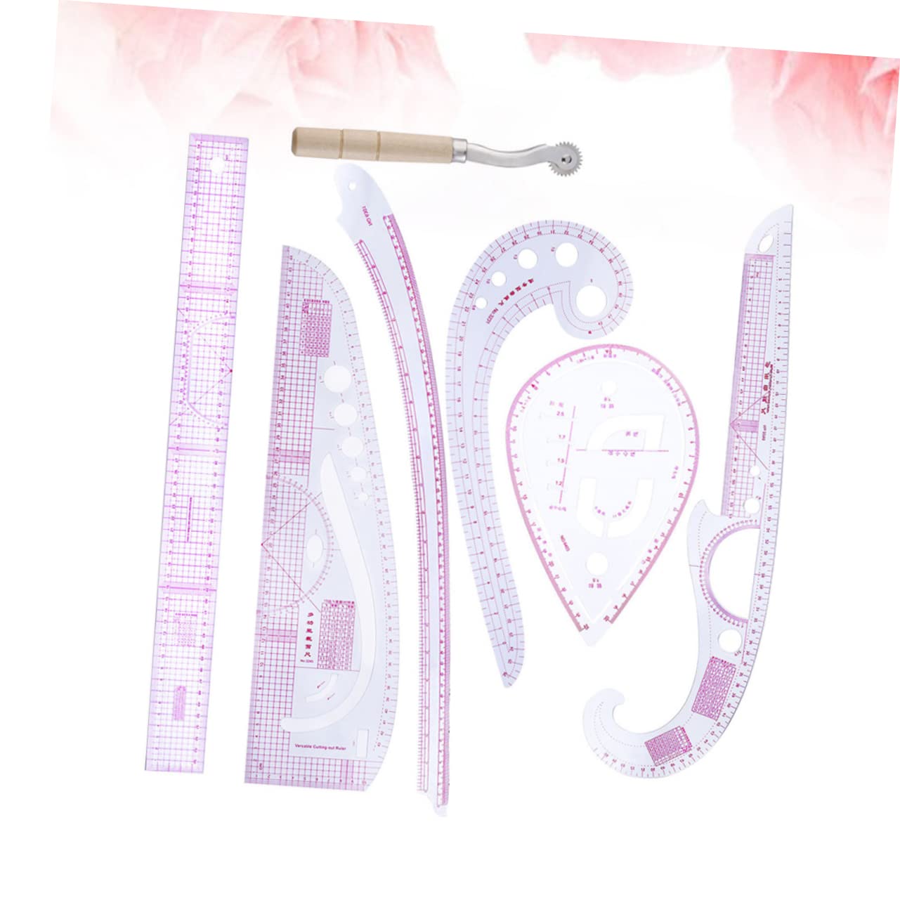 Sewing Measuring Rulers Tailor Clothing Curve Ruler Kit for Pattern Making Drafting with Clear Scale Flexible Drawing Tools