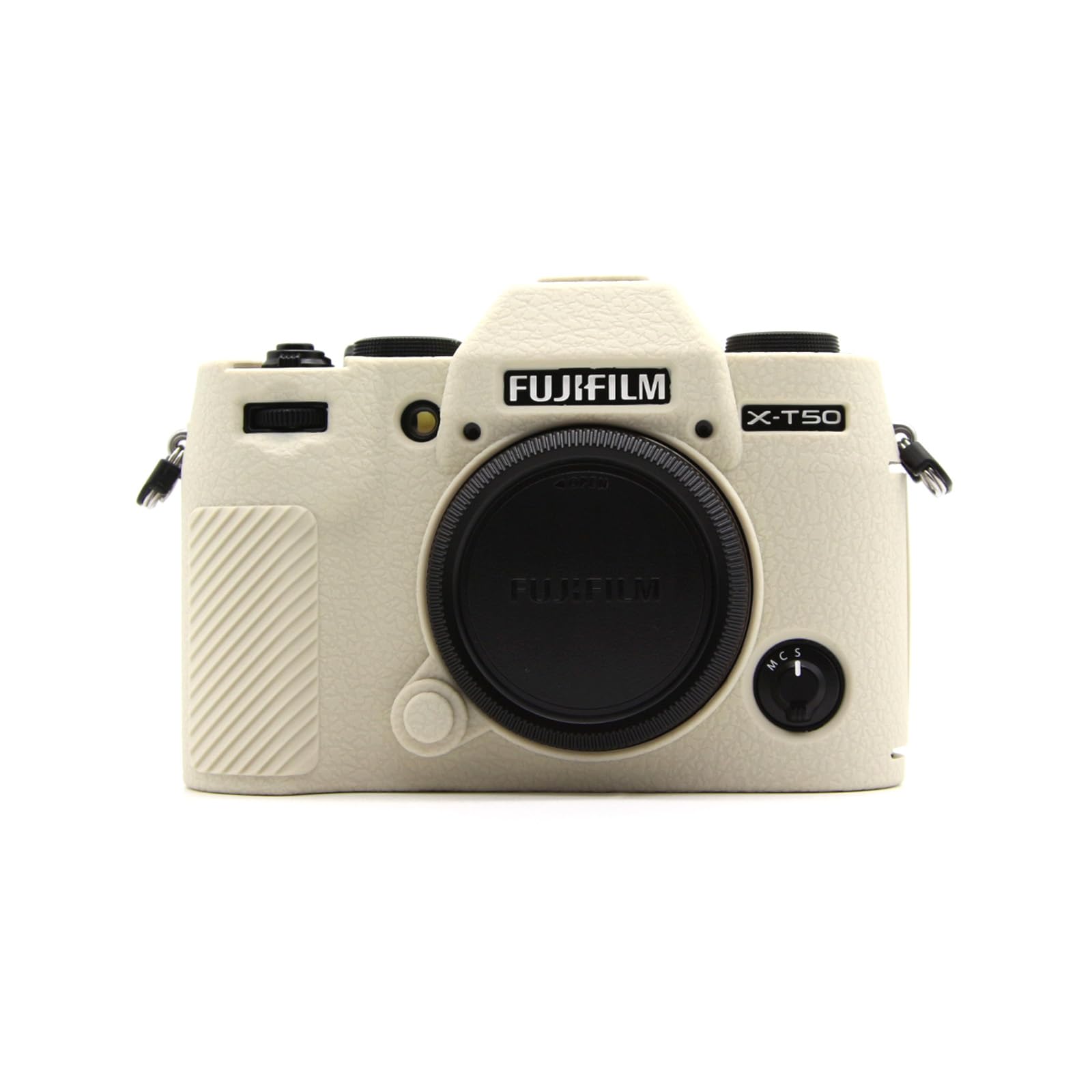 MUZIRI KINOKOO Silicone Case Compatible for Fujifilm X-T50 XT50 Digital Camera, Soft Rubber Fuji XT50 X-T50 Protective Case Cover with Frosted surface - Enhanced Grip to Camera - Off White