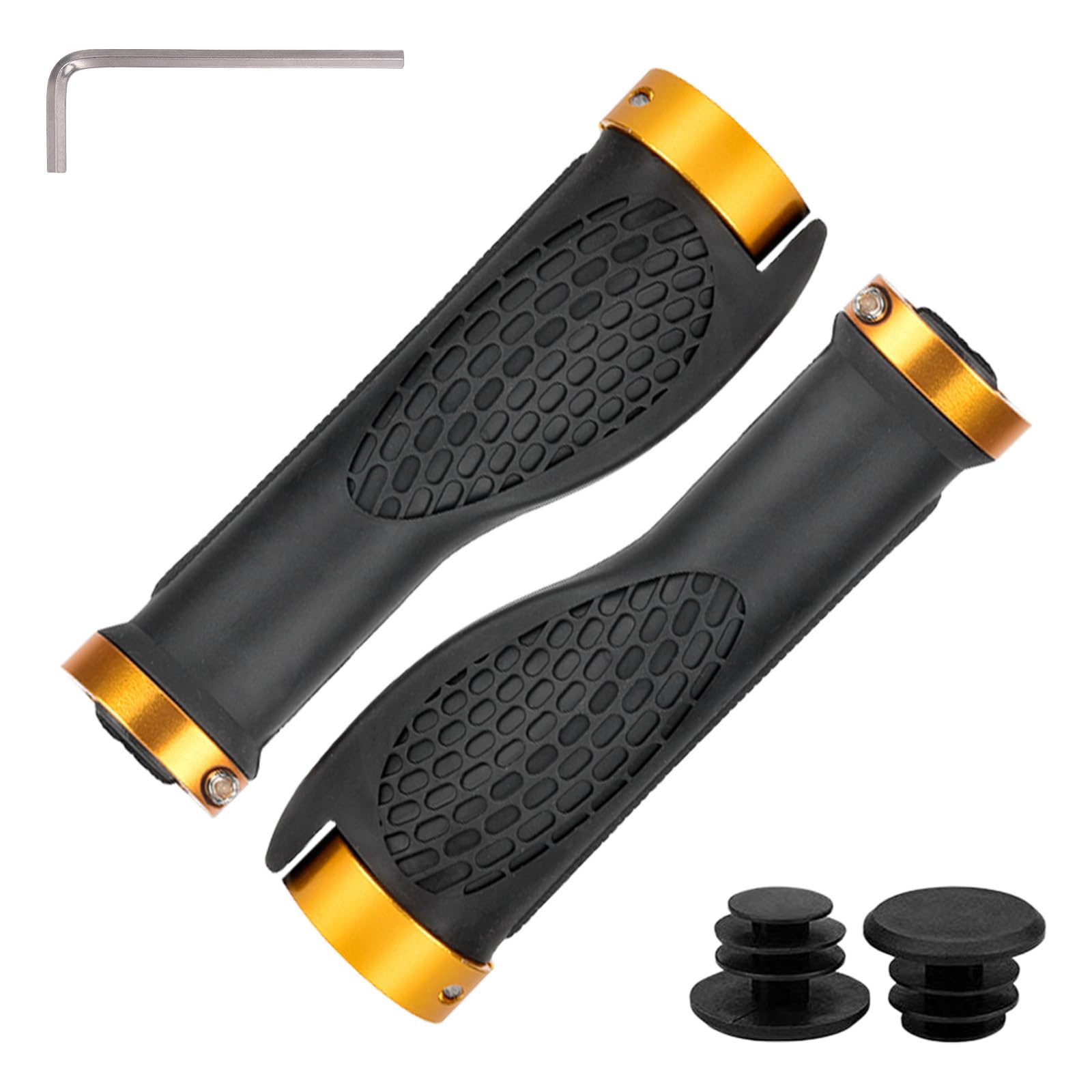 YMWALK Kids Bike Handlebar Grips, Non-Slip Rubber Handle Grips with Double Lock