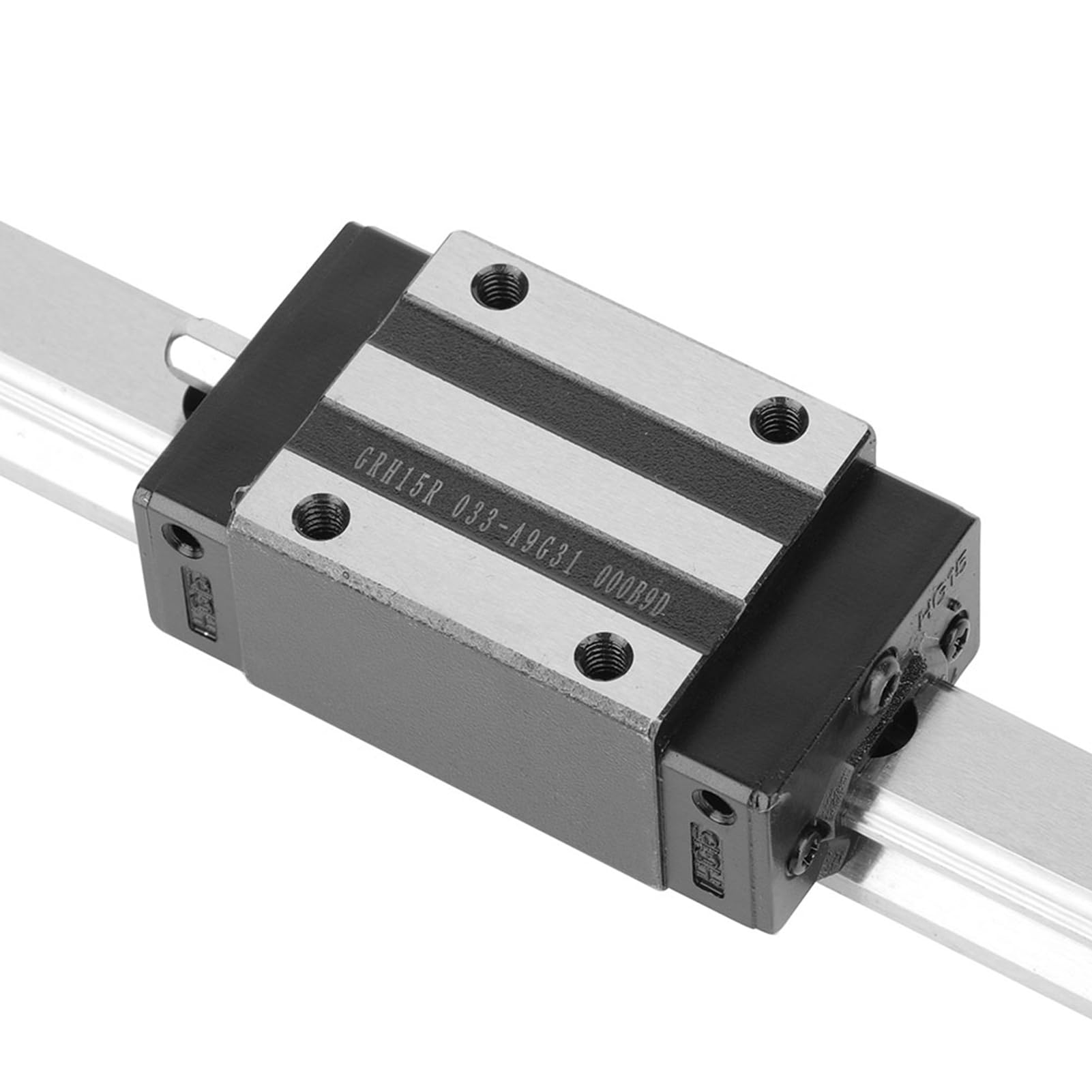 Domary 2 szt. HGH15 Prowadnica Liniowa 500 Mm z 4 szt. HGH15CA Blok ślizgowy Czarny do Maszyny CNC, Wysoka dokładność 0,02 Mm, Konfiguracja DB Back-to-Back, Smarowanie Olejem
