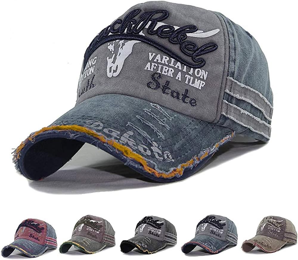 Cap Summer Cap Vintage Cotton Baseball Cap Unisex Distressed Snapback Trucker Hat