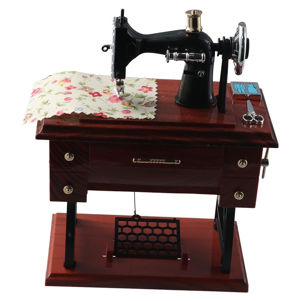 1 PCS Vintage Sewing Machine Music Box, Simulated Mini Sewing Machine Music Box for Home Holiday Decoration Children Gifts — Amazon image 4