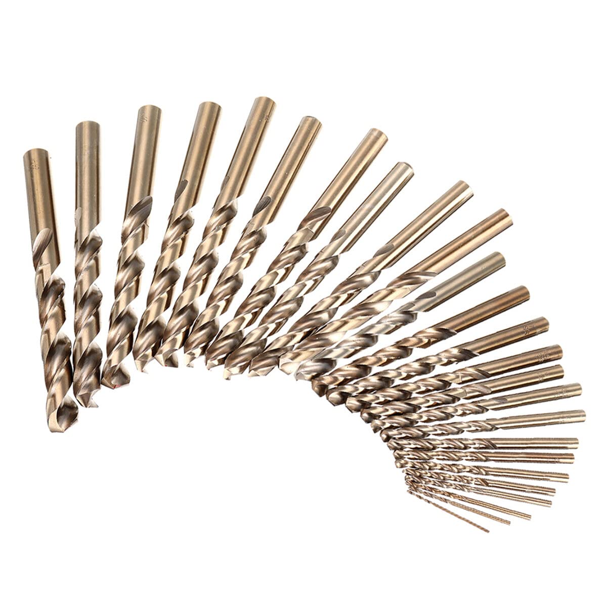 VIDOO 13/19/25 SZT HSS 1-13mm M35 Zestaw Wierteł Kobaltowych Kręte do Metalu Stali-25Sztuk