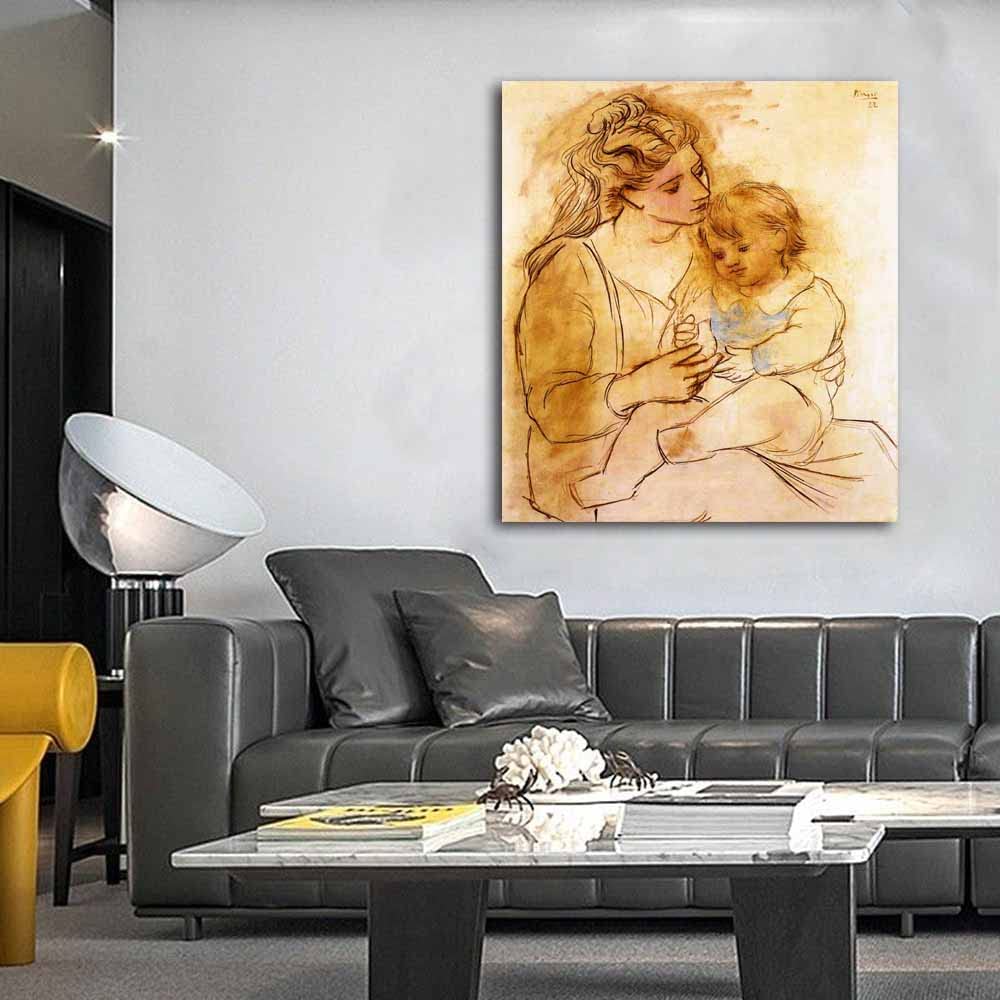 Amazon.co.jp: パブロ・ピカソ-Mother and Child 絵画 インテリア