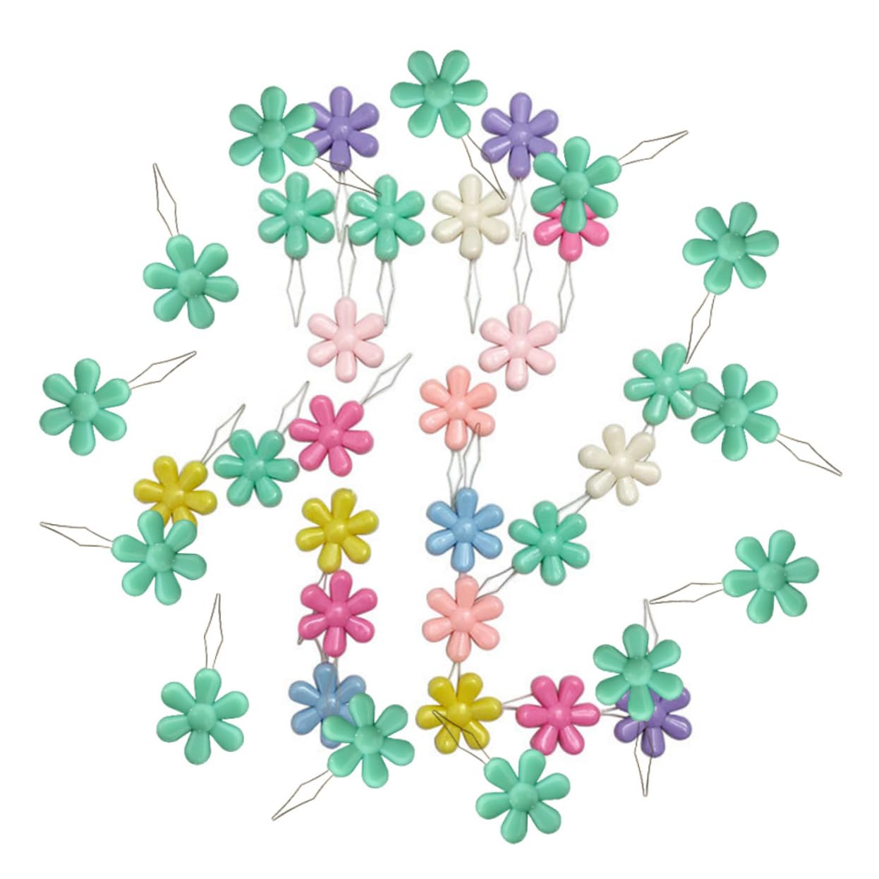 jojofuny 5 Set Fili di Aghi A Cruna Compatti Forniture Infila Ago Cucire Threadle Adgo Attrezzo Dispositivo per Infilare L'ago da Ricamo Aghi da Ricamo Plastica 50 Pezzi*5